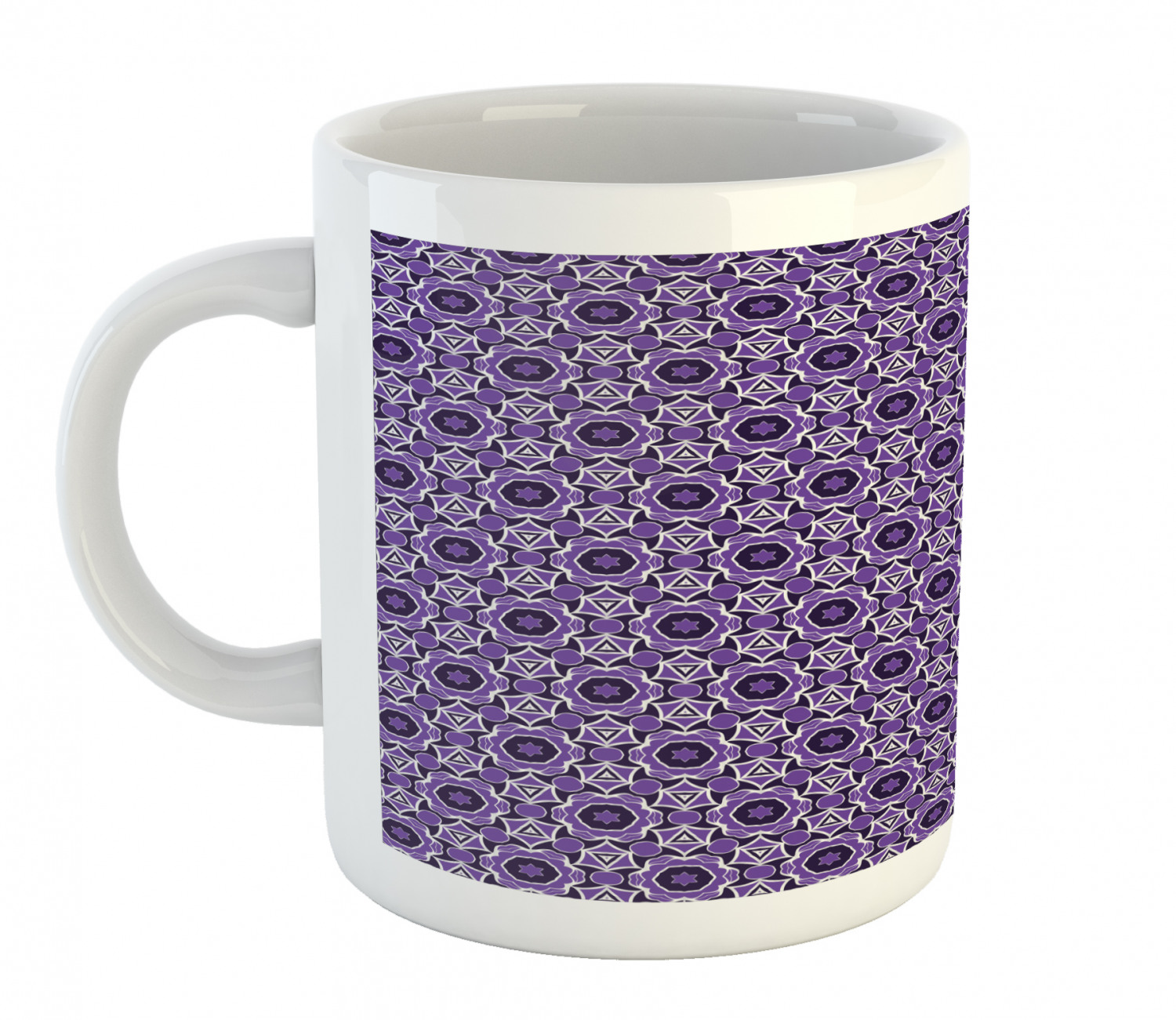 Coffee Unique Mug 11 oz Printed Ceramic Design Cup Ambesonne