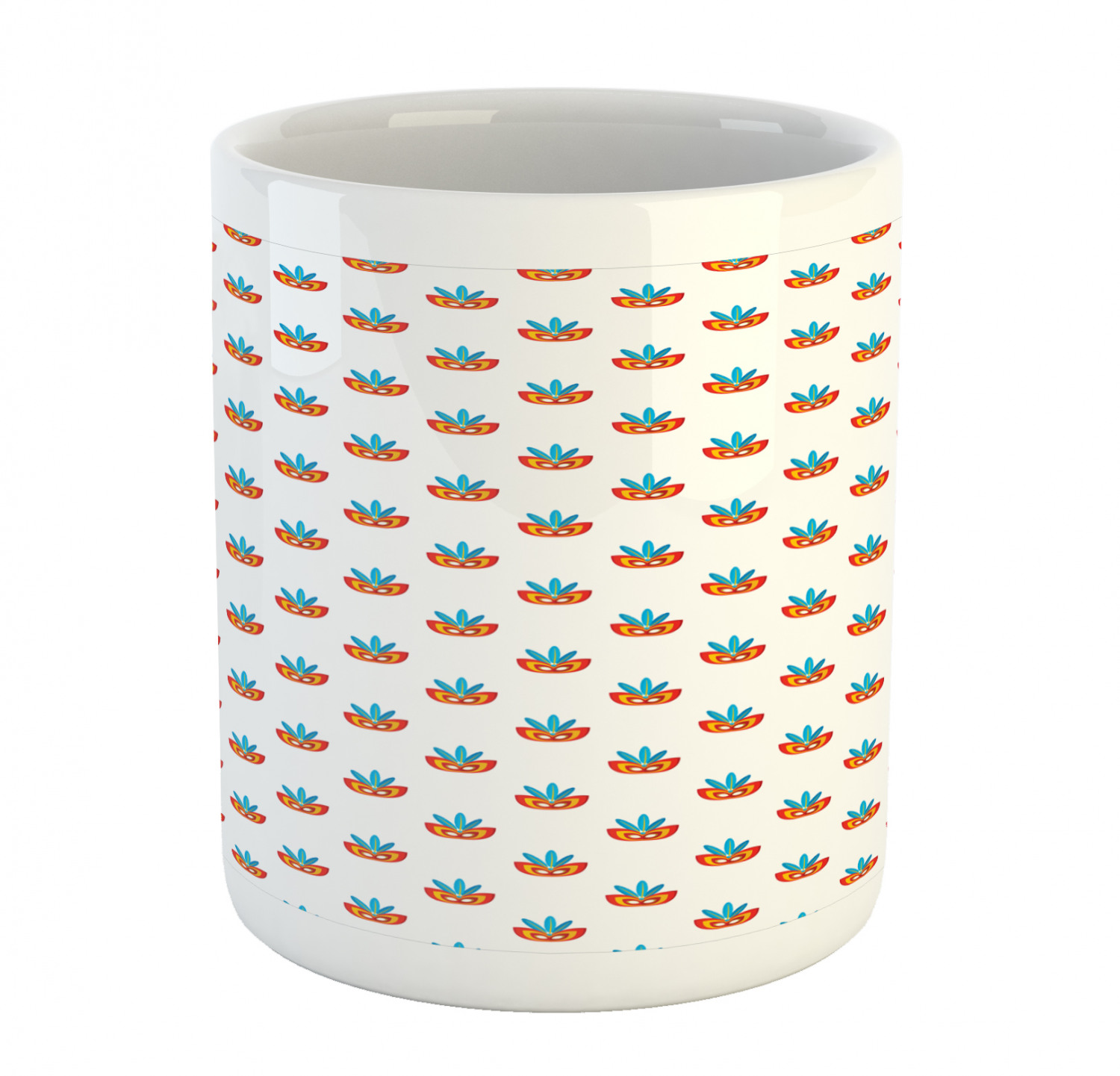 Coffee Unique Mug 11 oz Printed Ceramic Design Cup Ambesonne