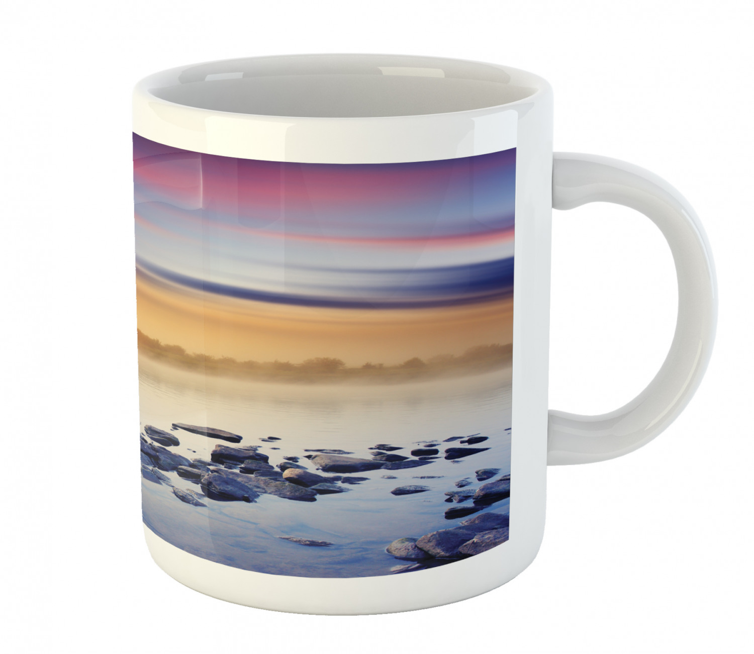 Coffee Unique Mug 11 oz Printed Ceramic Design Cup Ambesonne