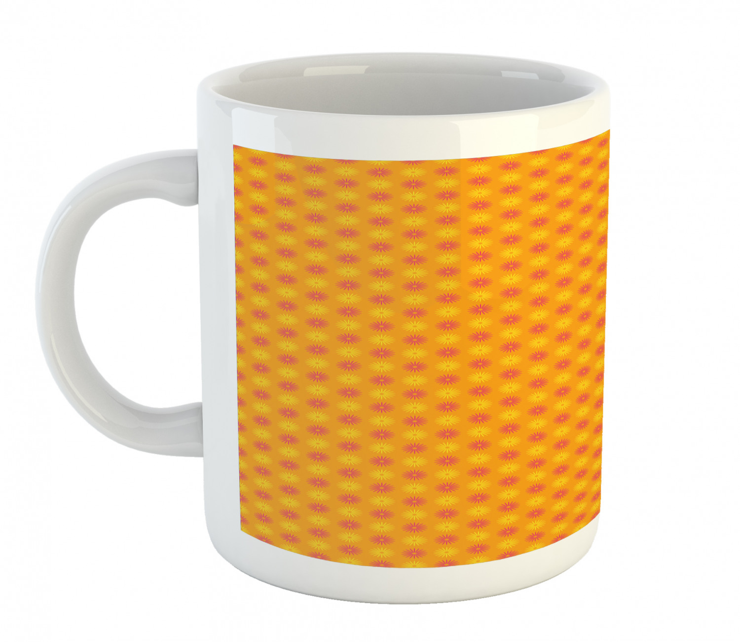 Coffee Unique Mug 11 oz Printed Ceramic Design Cup Ambesonne