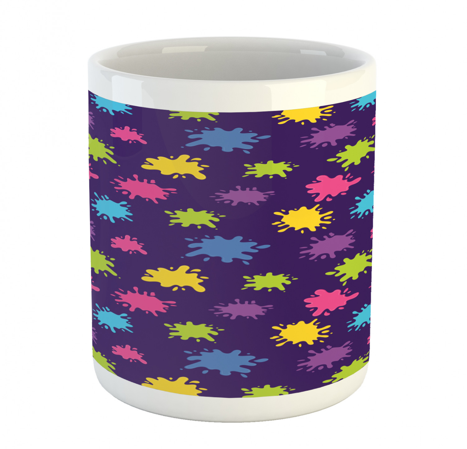 Coffee Unique Mug 11 oz Printed Ceramic Design Cup Ambesonne