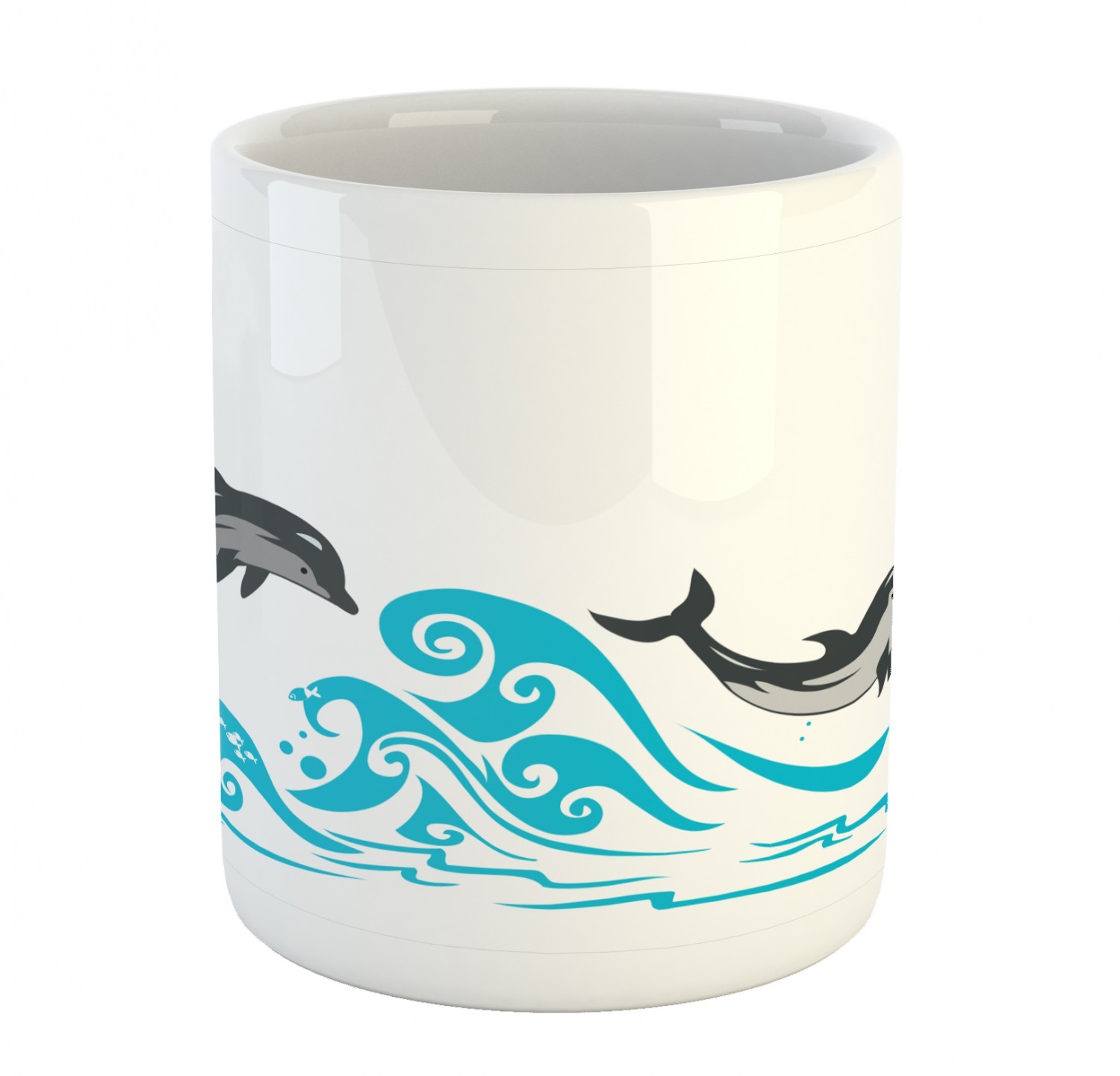 Coffee Unique Mug 11 oz Printed Ceramic Design Cup Ambesonne