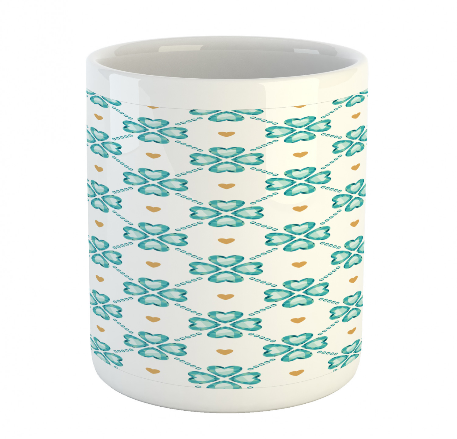 Coffee Unique Mug 11 oz Printed Ceramic Design Cup Ambesonne