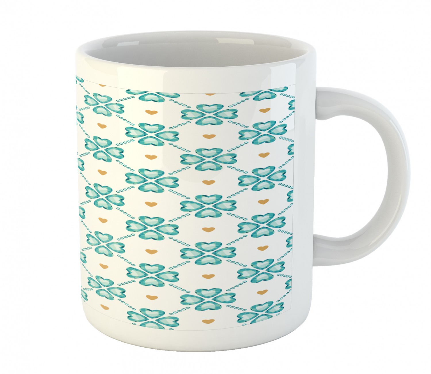 Coffee Unique Mug 11 oz Printed Ceramic Design Cup Ambesonne