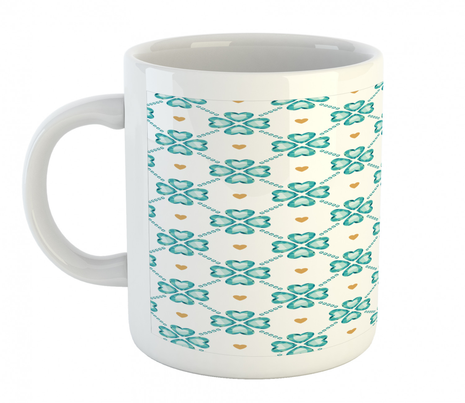 Coffee Unique Mug 11 oz Printed Ceramic Design Cup Ambesonne