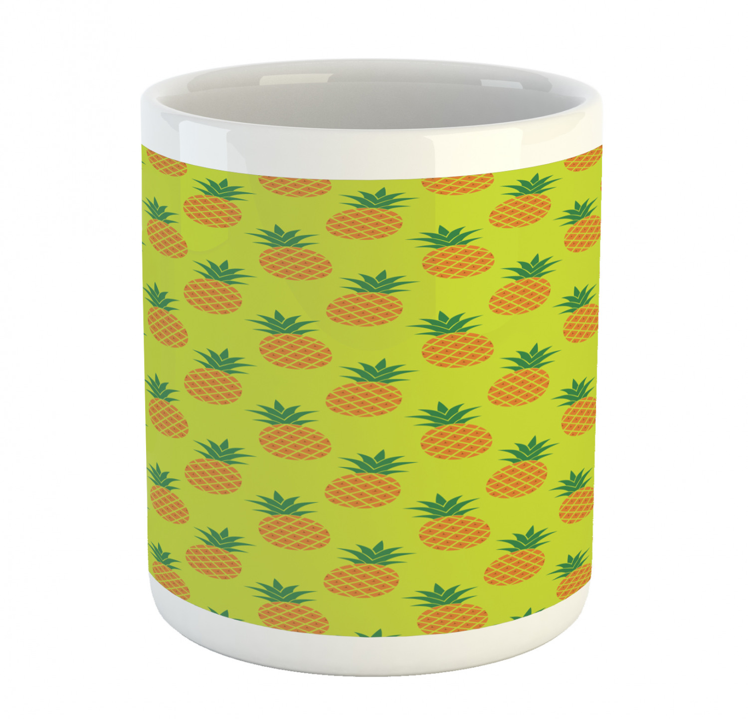 Coffee Unique Mug 11 oz Printed Ceramic Design Cup Ambesonne