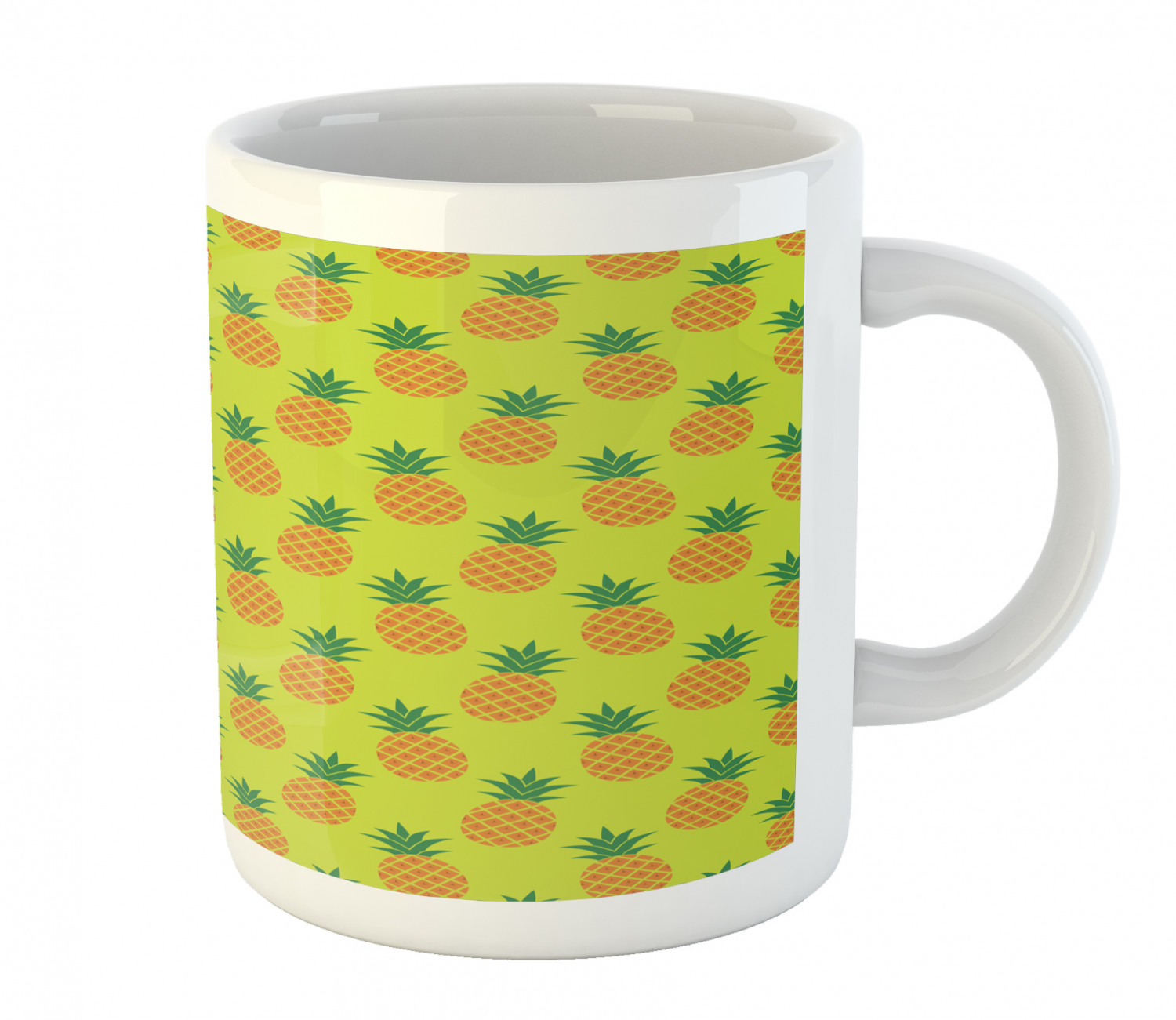 Coffee Unique Mug 11 oz Printed Ceramic Design Cup Ambesonne