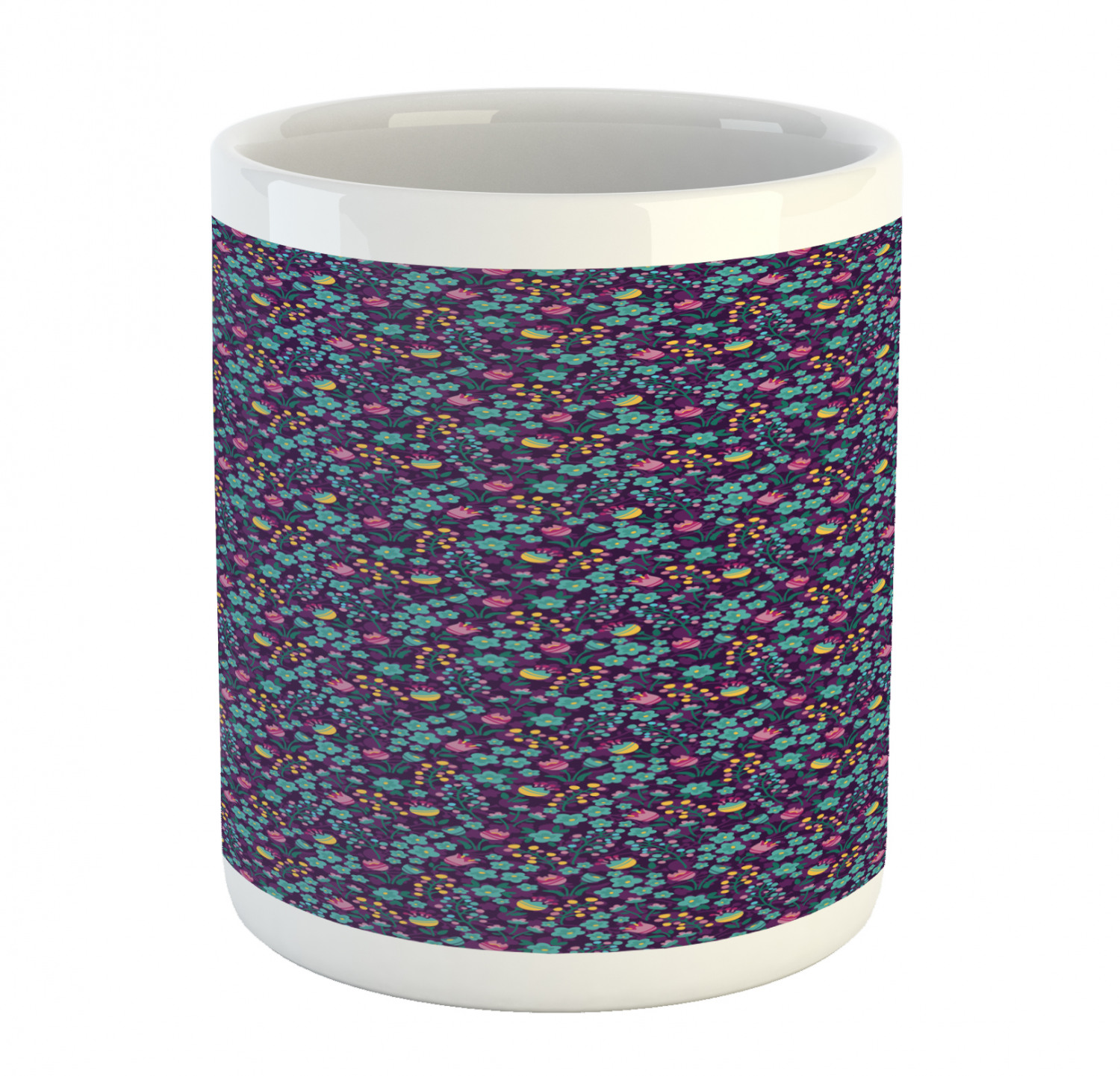 Coffee Unique Mug 11 oz Printed Ceramic Design Cup Ambesonne