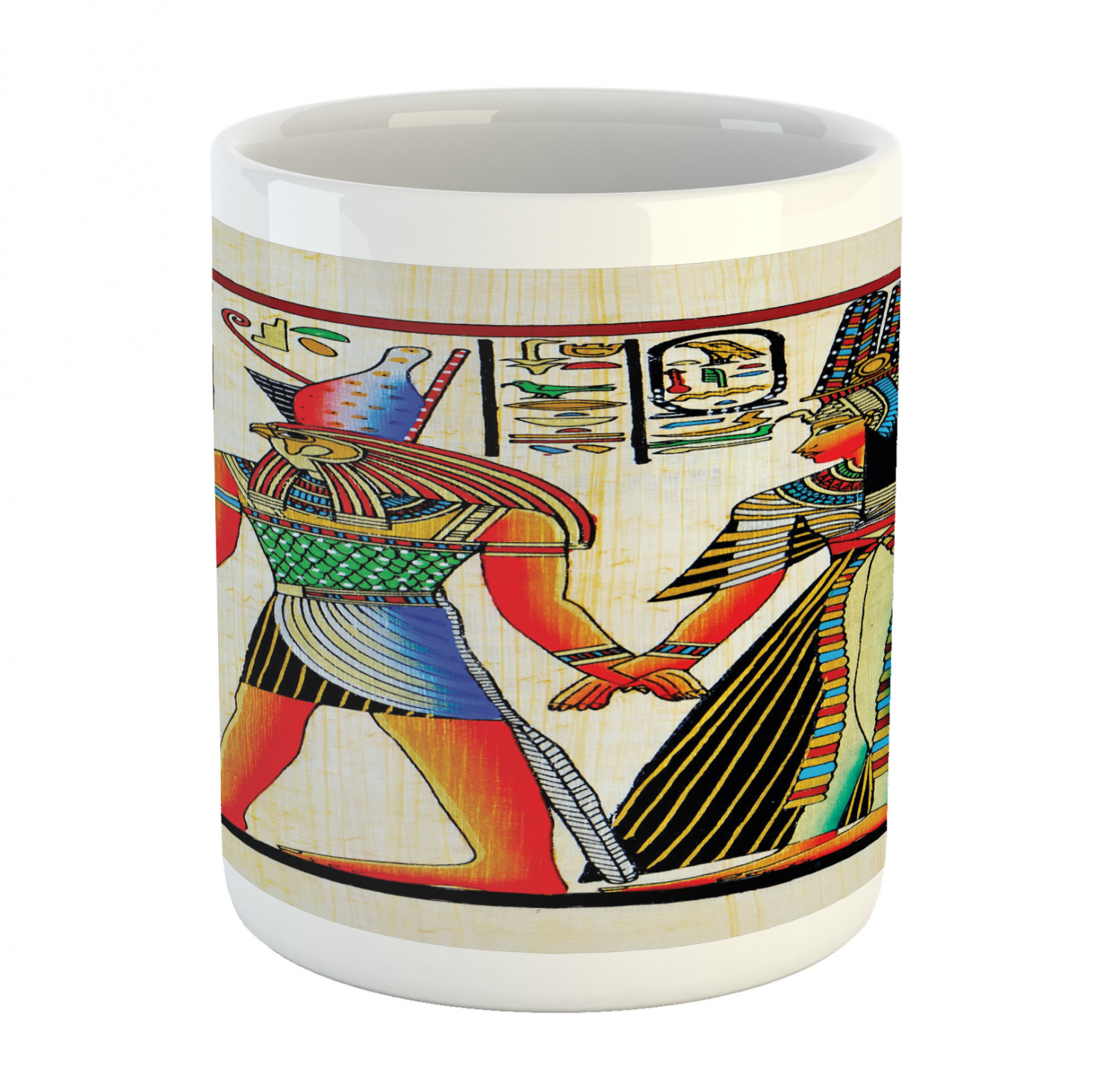 Coffee Unique Mug 11 oz Printed Ceramic Design Cup Ambesonne