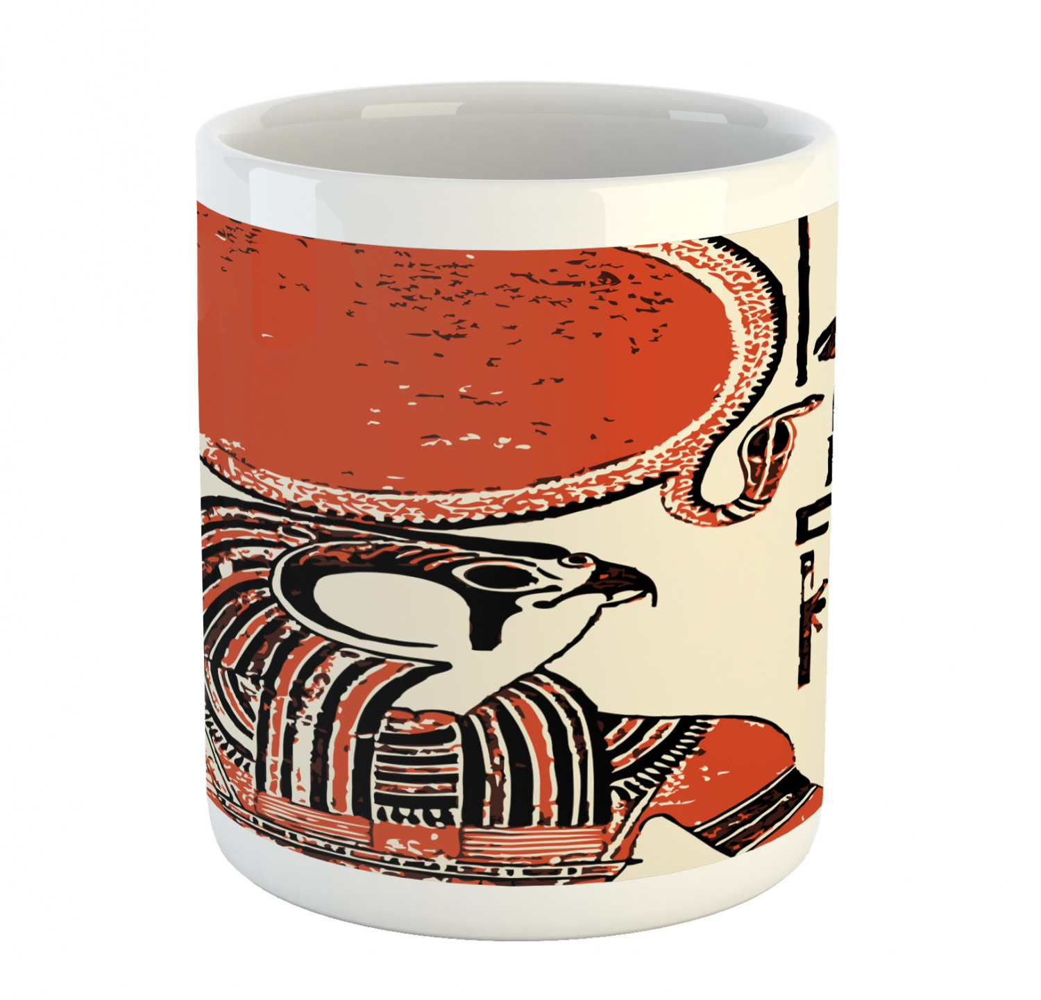 Coffee Unique Mug 11 oz Printed Ceramic Design Cup Ambesonne