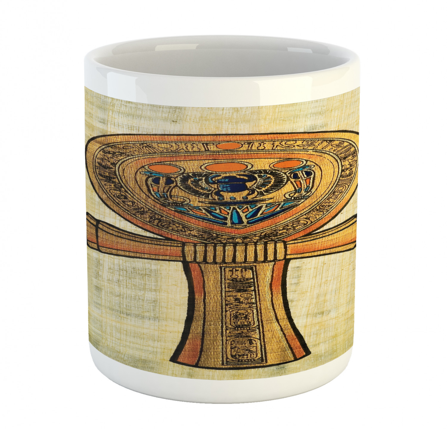 Coffee Unique Mug 11 oz Printed Ceramic Design Cup Ambesonne