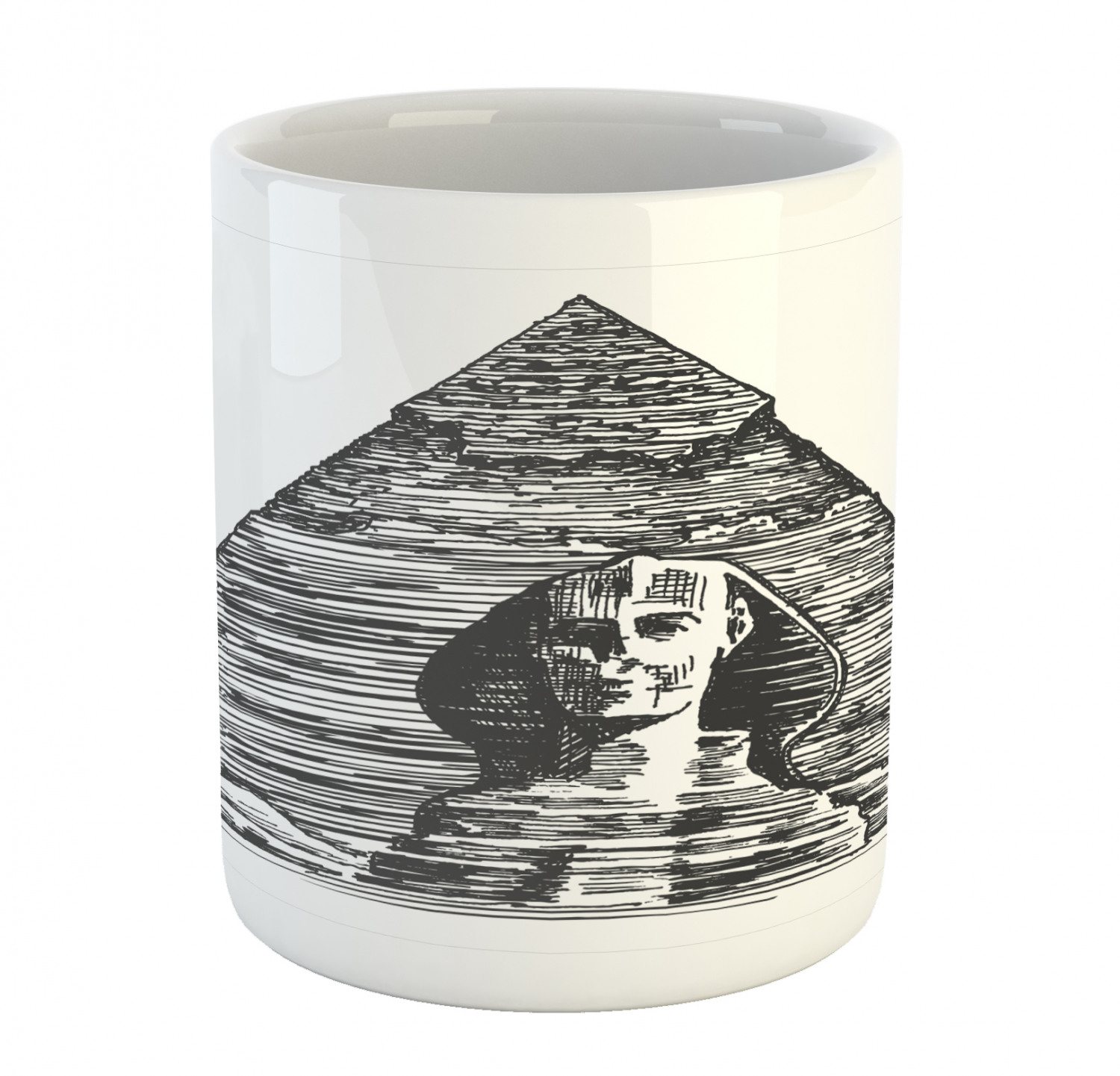 Coffee Unique Mug 11 oz Printed Ceramic Design Cup Ambesonne