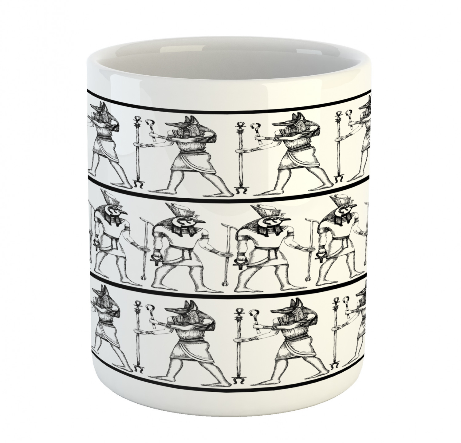 Coffee Unique Mug 11 oz Printed Ceramic Design Cup Ambesonne