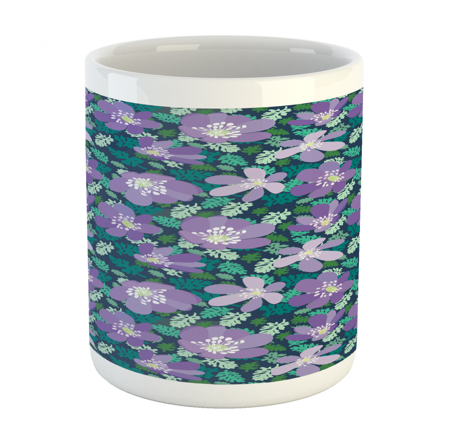 Coffee Unique Mug 11 oz Printed Ceramic Design Cup Ambesonne