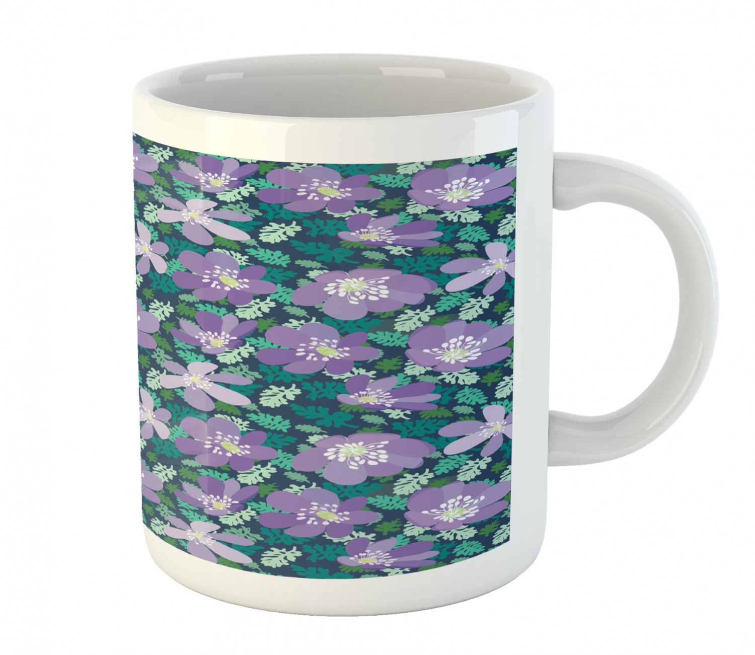 Coffee Unique Mug 11 oz Printed Ceramic Design Cup Ambesonne