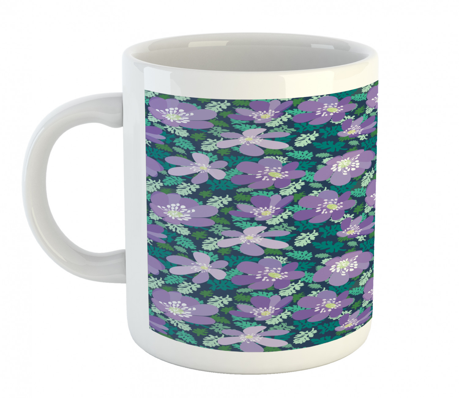 Coffee Unique Mug 11 oz Printed Ceramic Design Cup Ambesonne