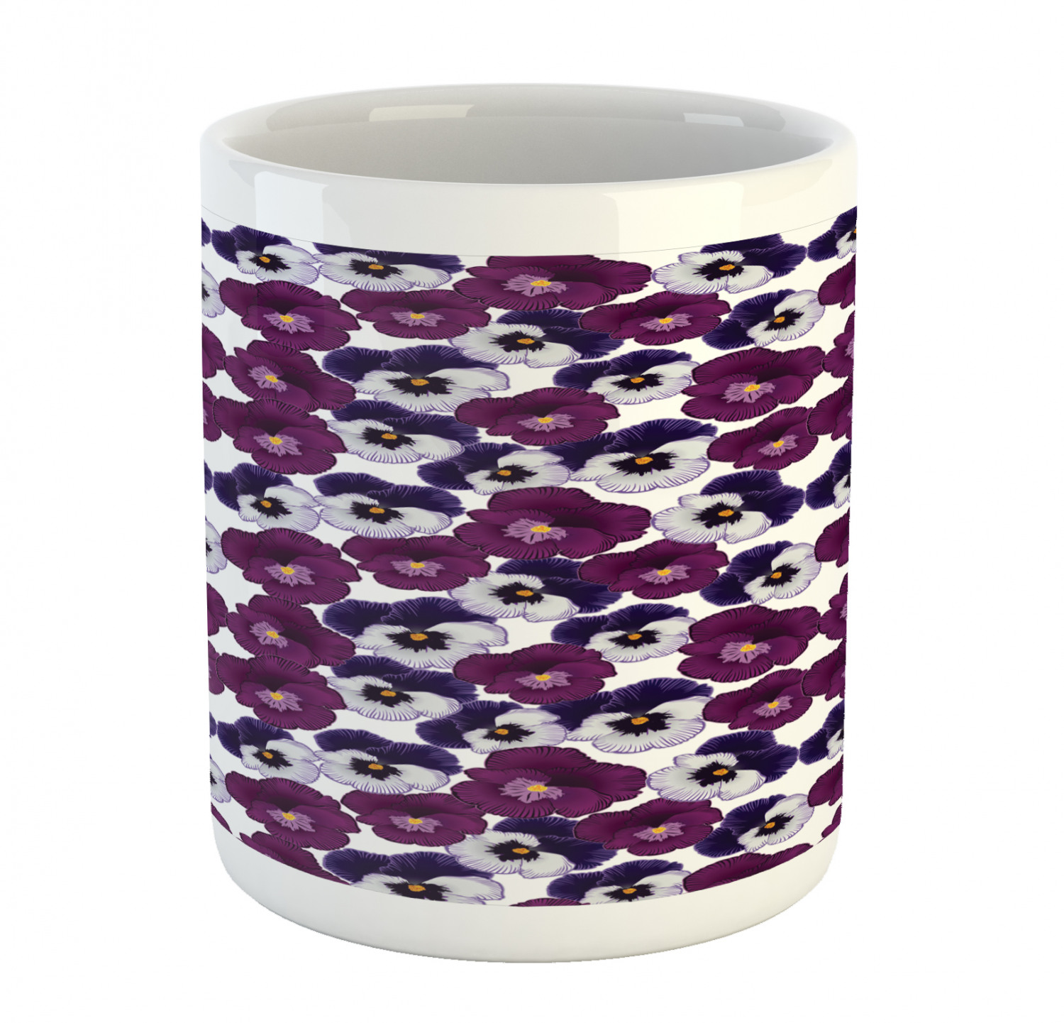 Coffee Unique Mug 11 oz Printed Ceramic Design Cup Ambesonne