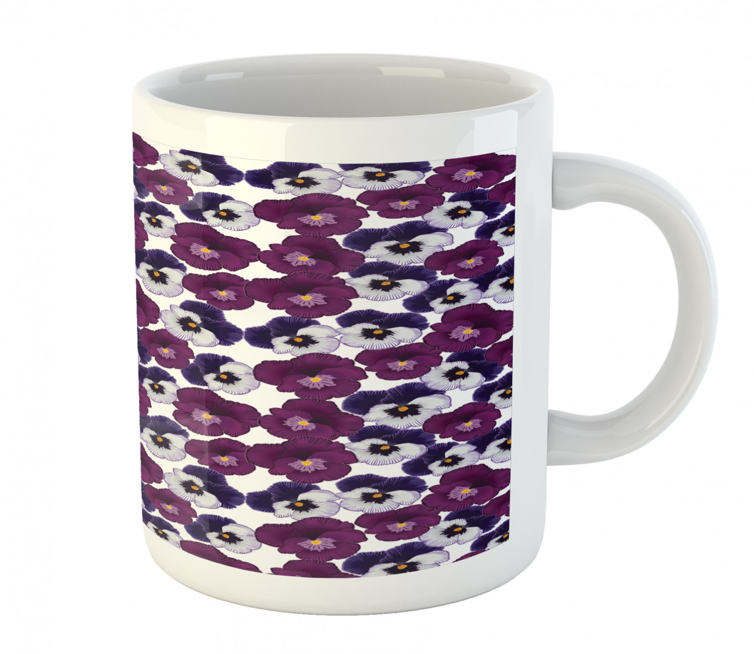 Coffee Unique Mug 11 oz Printed Ceramic Design Cup Ambesonne