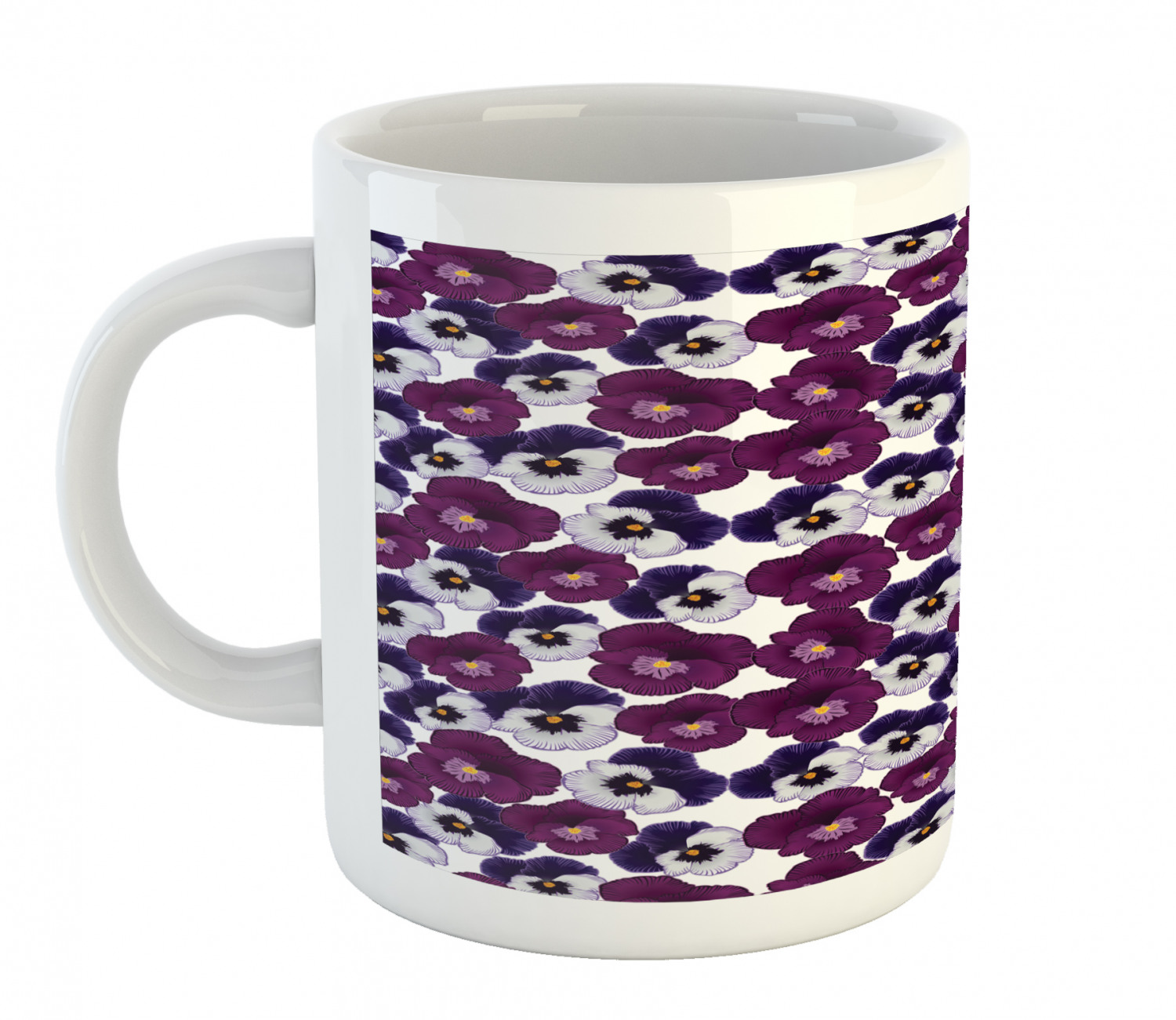 Coffee Unique Mug 11 oz Printed Ceramic Design Cup Ambesonne