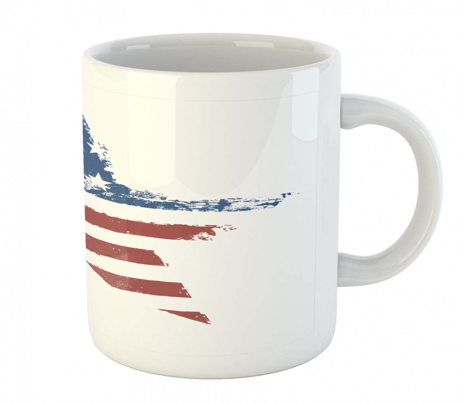 Ambesonne American Design Ceramic Coffee Mug Cup for Water Tea Drinks, 11 oz