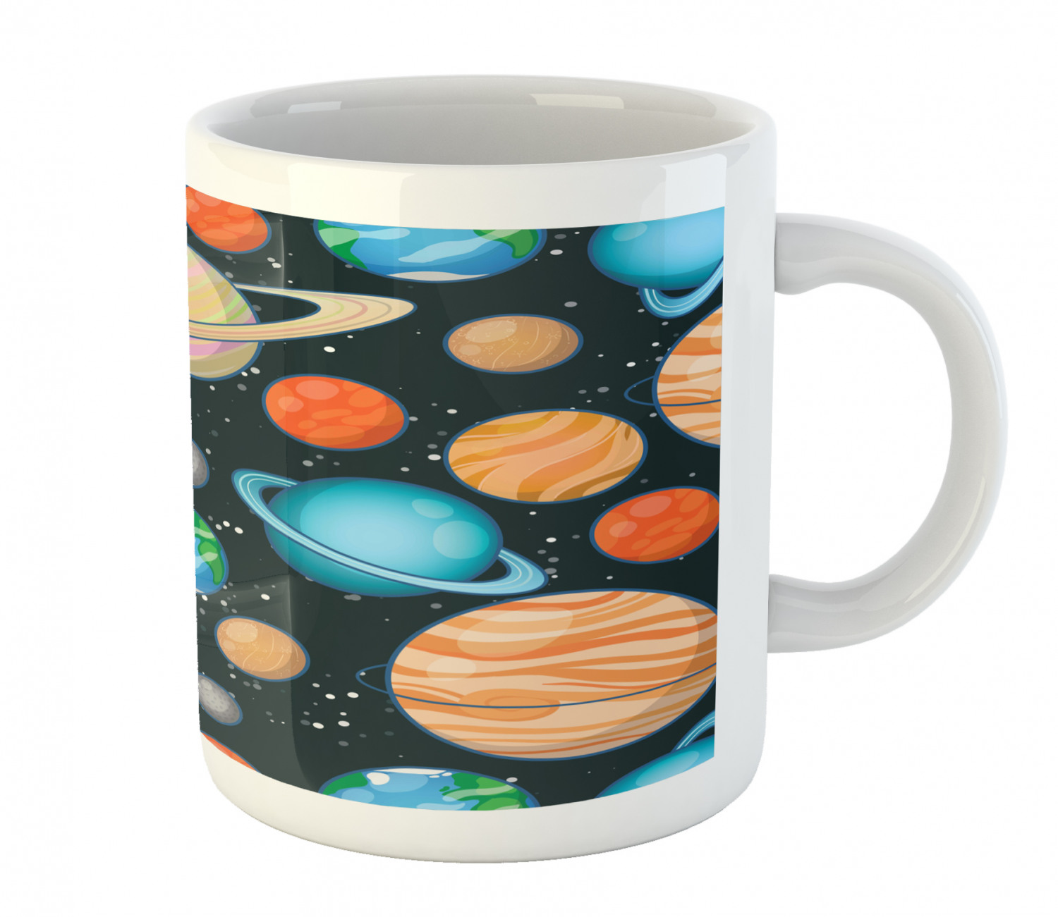 Ambesonne Galaxy Outer Space Ceramic Coffee Mug Cup for Water Tea ...