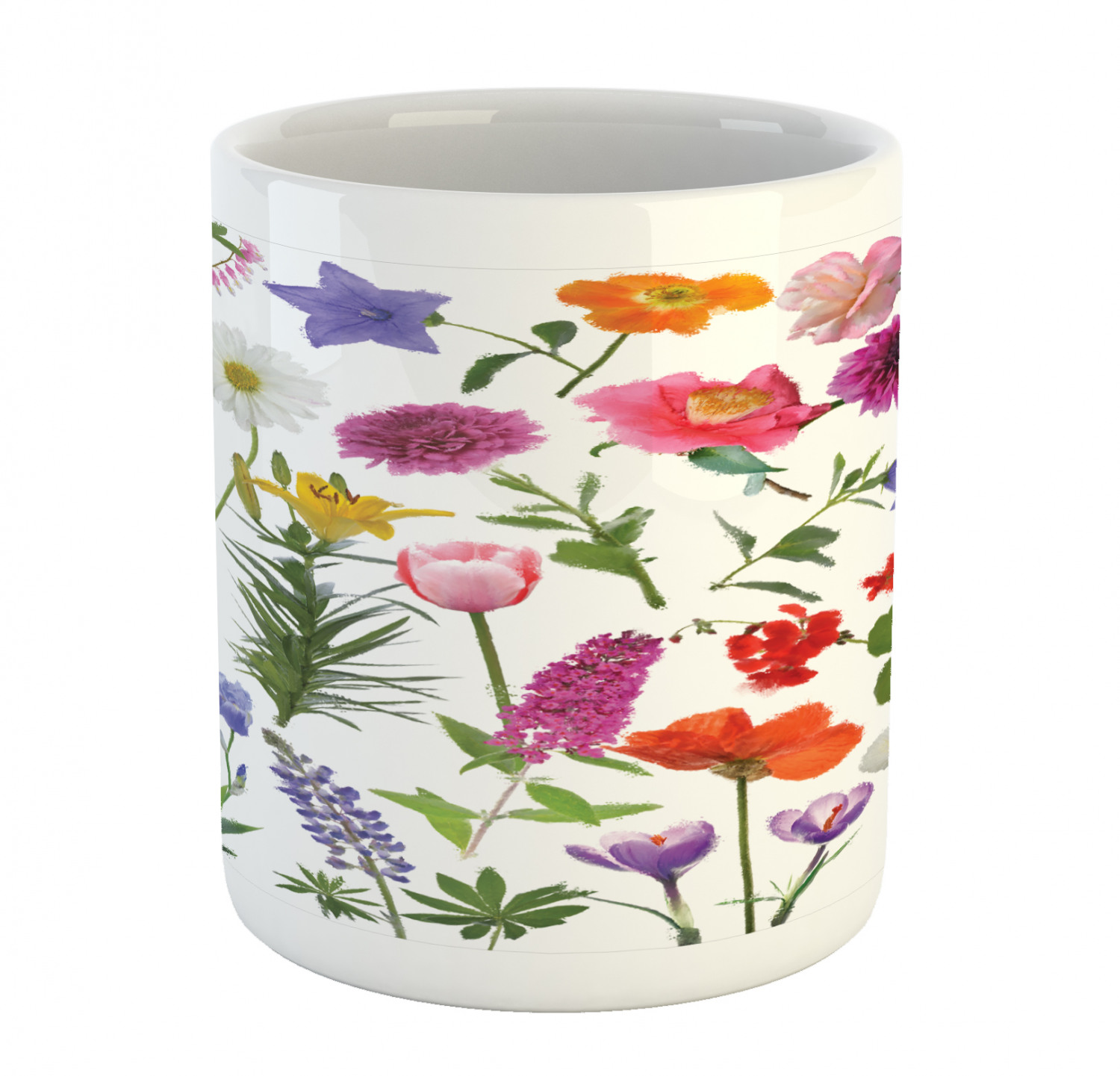 Ambesonne Flower Nature Ceramic Coffee Mug Cup for Water Tea Drinks, 11 oz - Picture 49 of 244