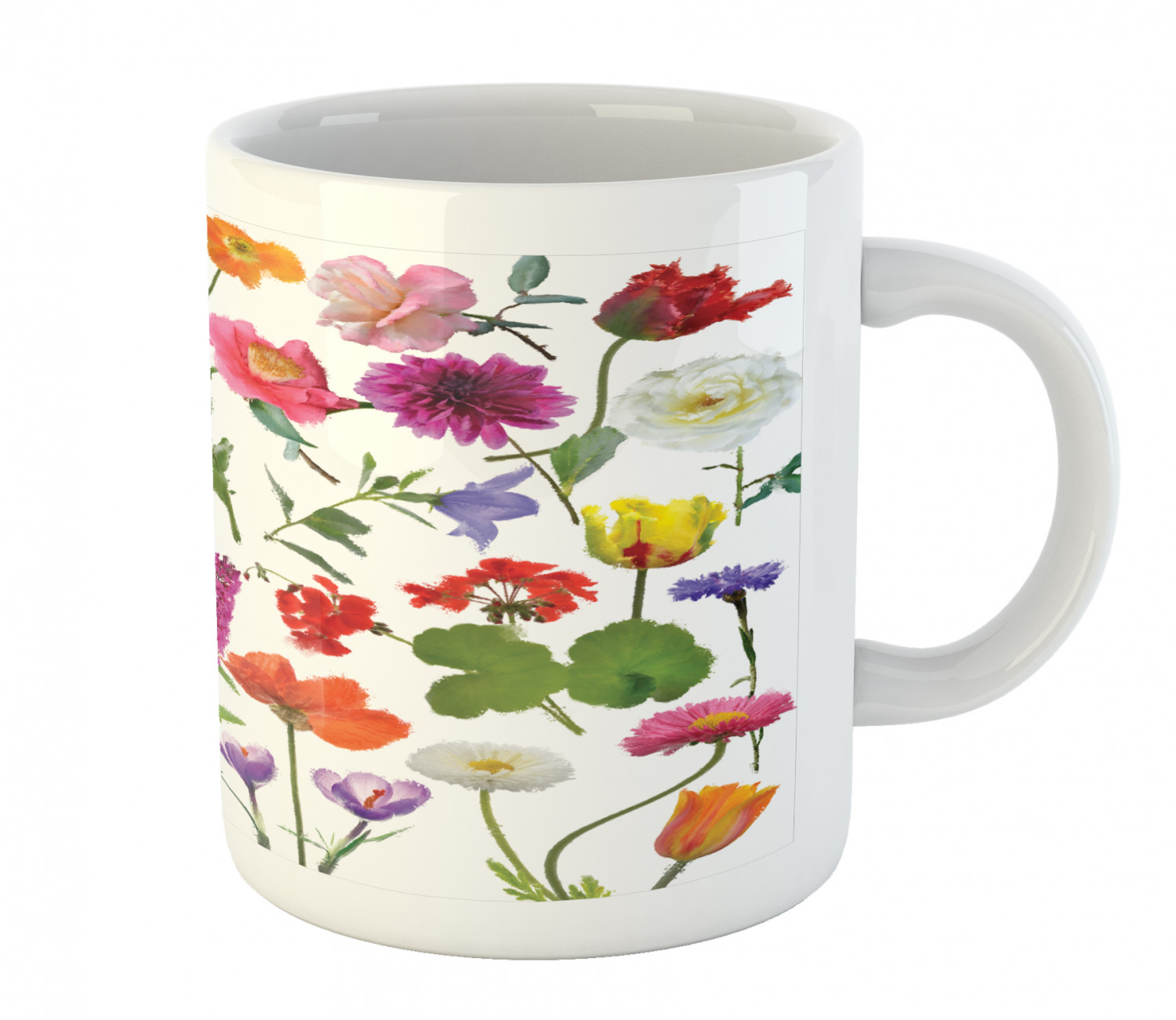Ambesonne Flower Nature Ceramic Coffee Mug Cup for Water Tea Drinks, 11 oz - Picture 50 of 244