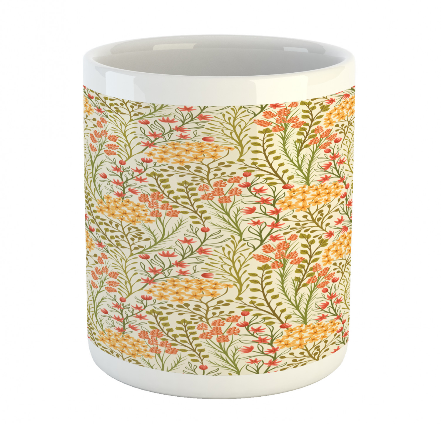 Ambesonne Flower Nature Ceramic Coffee Mug Cup for Water Tea Drinks, 11 oz - Picture 121 of 244