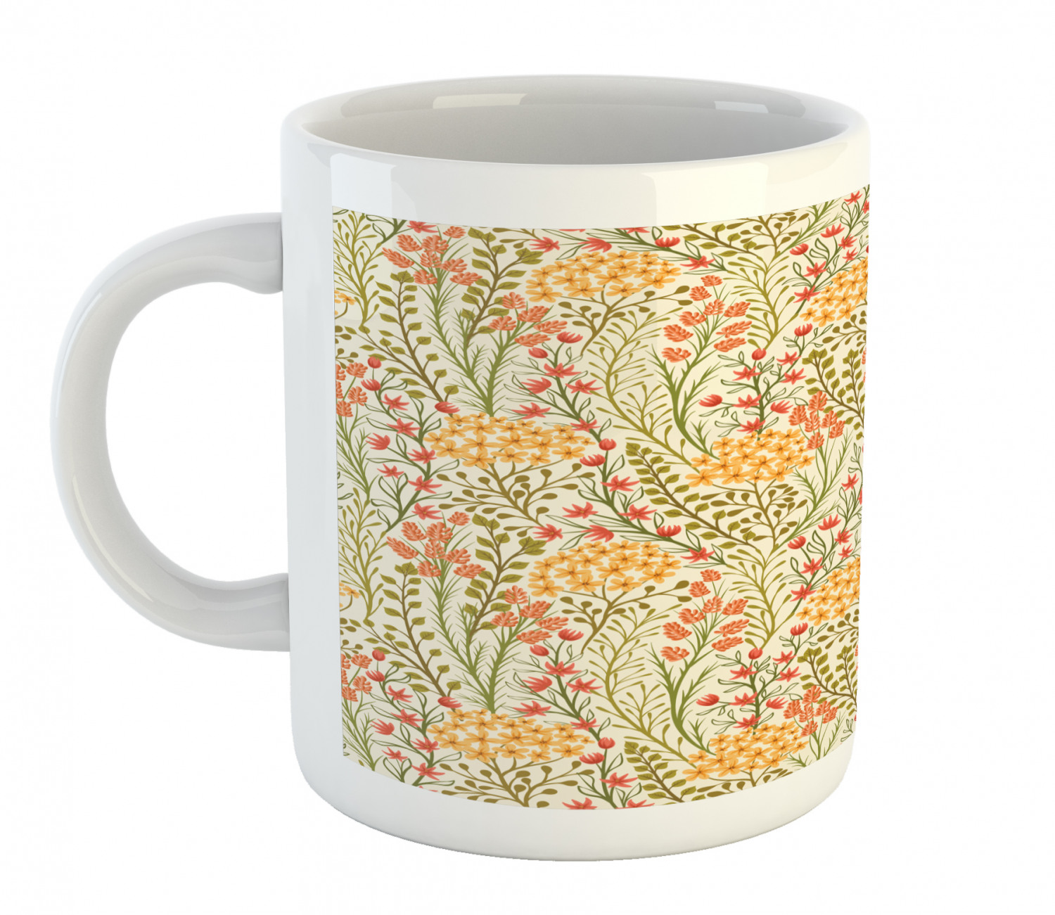 Ambesonne Flower Nature Ceramic Coffee Mug Cup for Water Tea Drinks, 11 oz - Picture 123 of 244