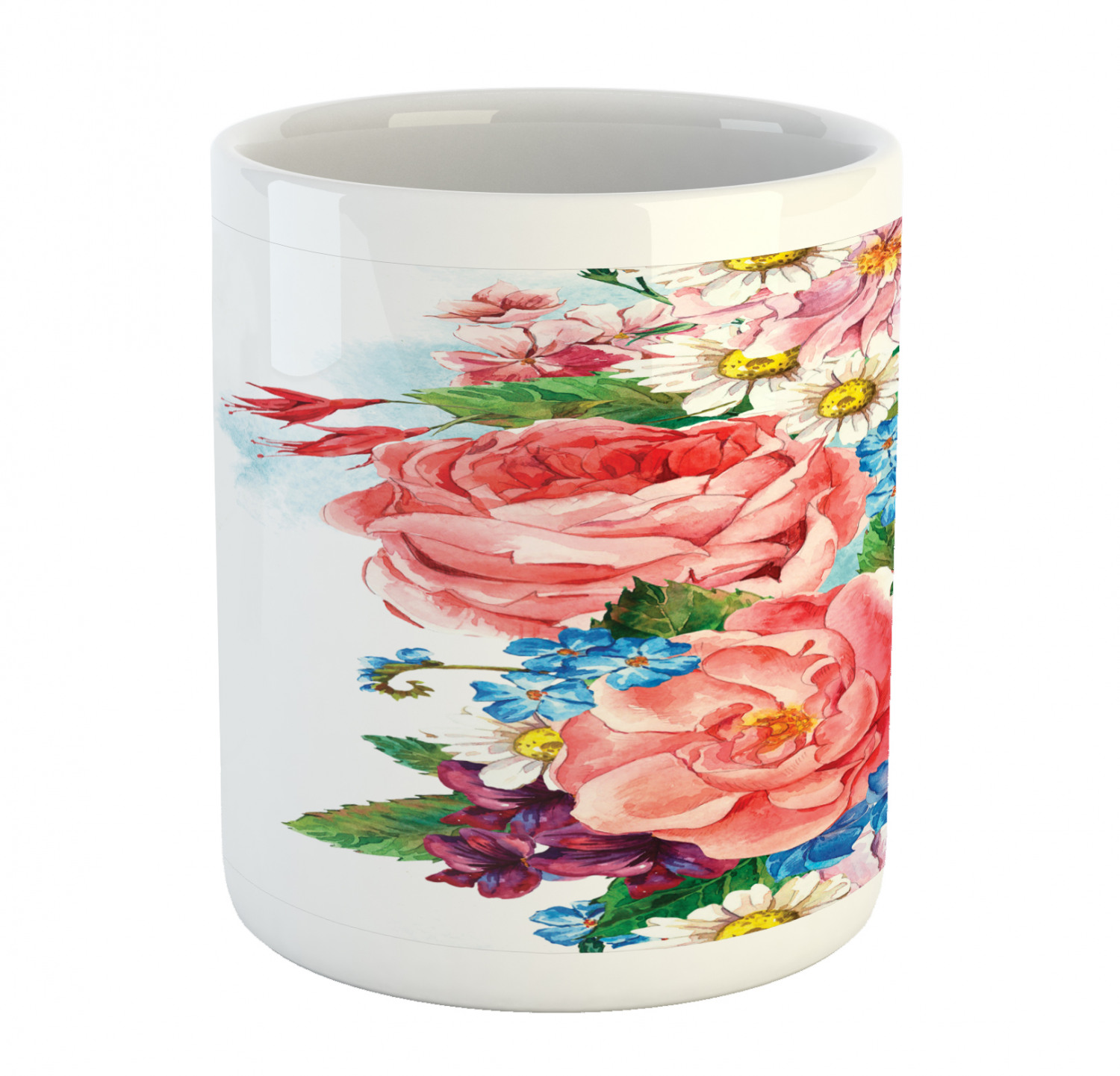 Ambesonne Flower Nature Ceramic Coffee Mug Cup for Water Tea Drinks, 11 oz - Picture 193 of 244