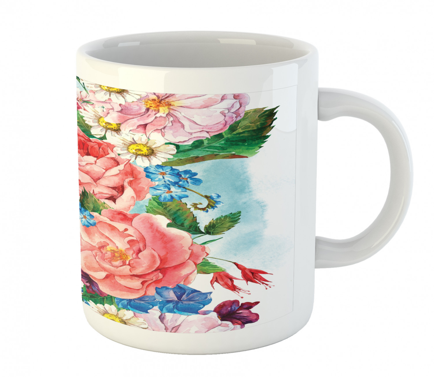 Ambesonne Flower Nature Ceramic Coffee Mug Cup for Water Tea Drinks, 11 oz - Picture 194 of 244