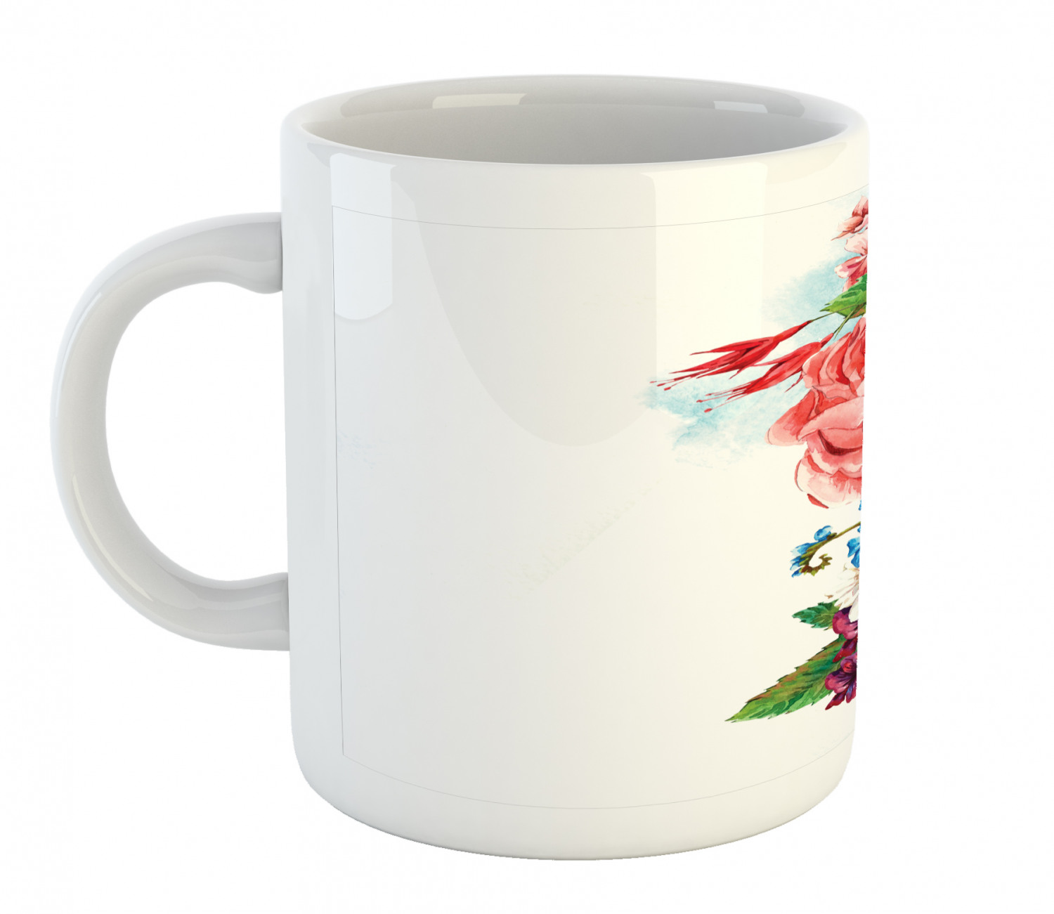 Ambesonne Flower Nature Ceramic Coffee Mug Cup for Water Tea Drinks, 11 oz - Picture 195 of 244