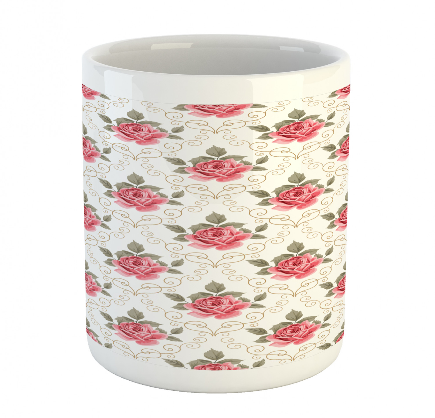 Ambesonne Flower Nature Ceramic Coffee Mug Cup for Water Tea Drinks, 11 oz - Picture 189 of 244