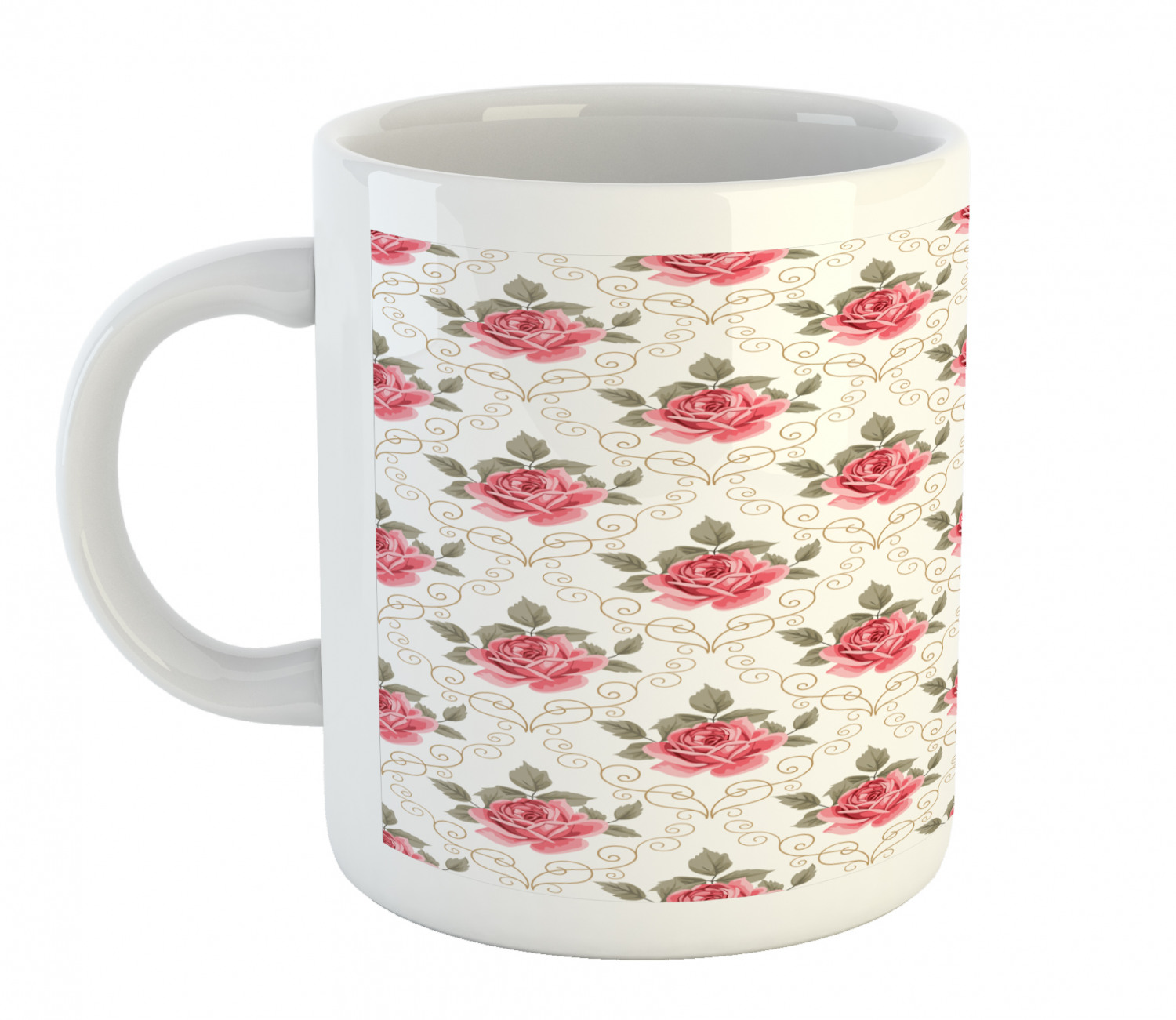 Ambesonne Flower Nature Ceramic Coffee Mug Cup for Water Tea Drinks, 11 oz - Picture 191 of 244