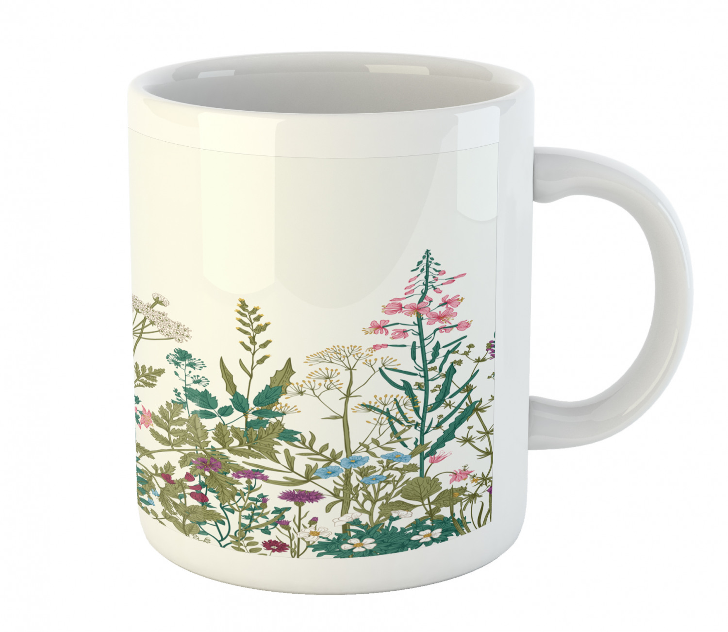 Ambesonne Flower Nature Ceramic Coffee Mug Cup for Water Tea Drinks, 11 oz - Picture 214 of 244