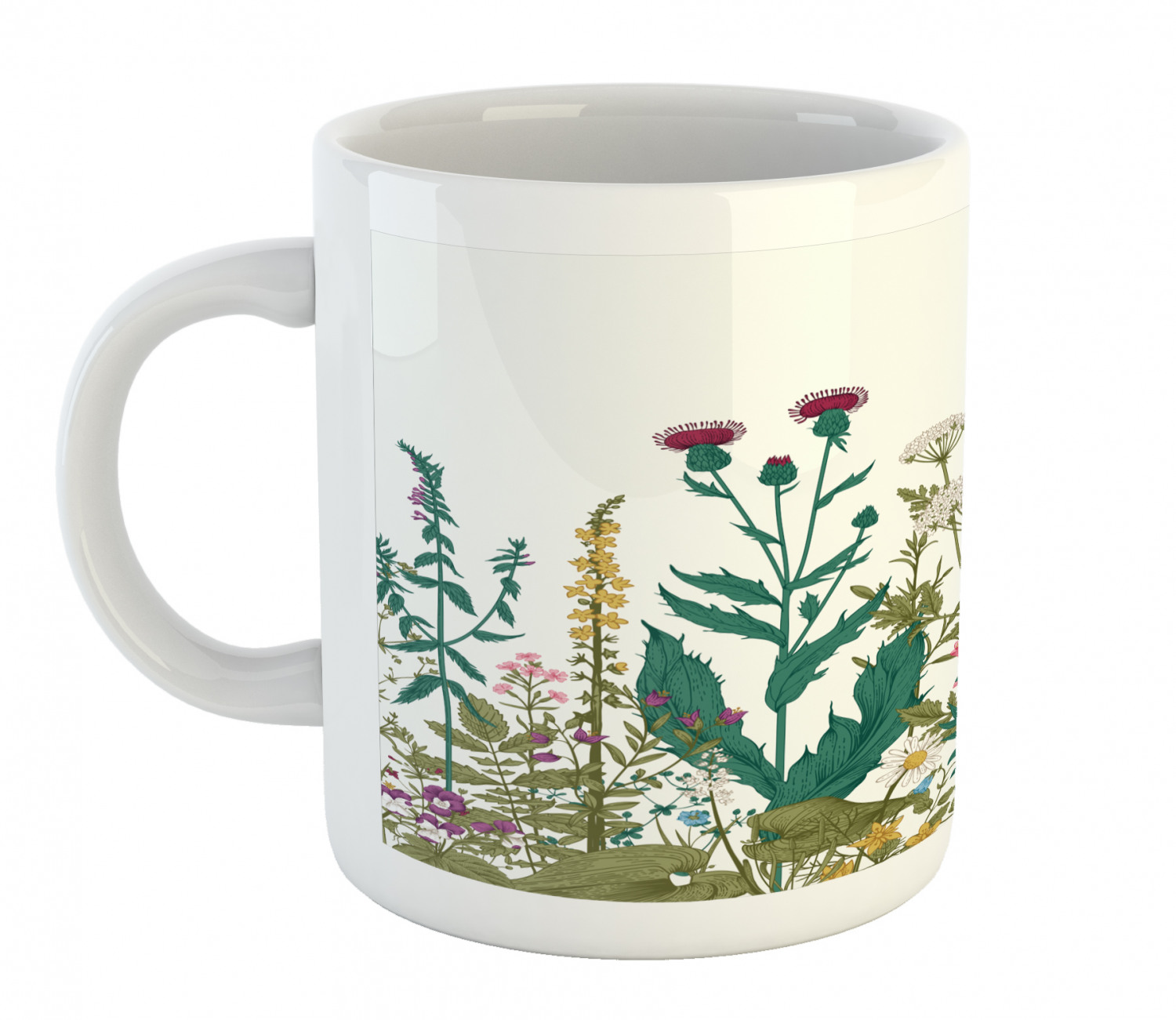 Ambesonne Flower Nature Ceramic Coffee Mug Cup for Water Tea Drinks, 11 oz - Picture 215 of 244