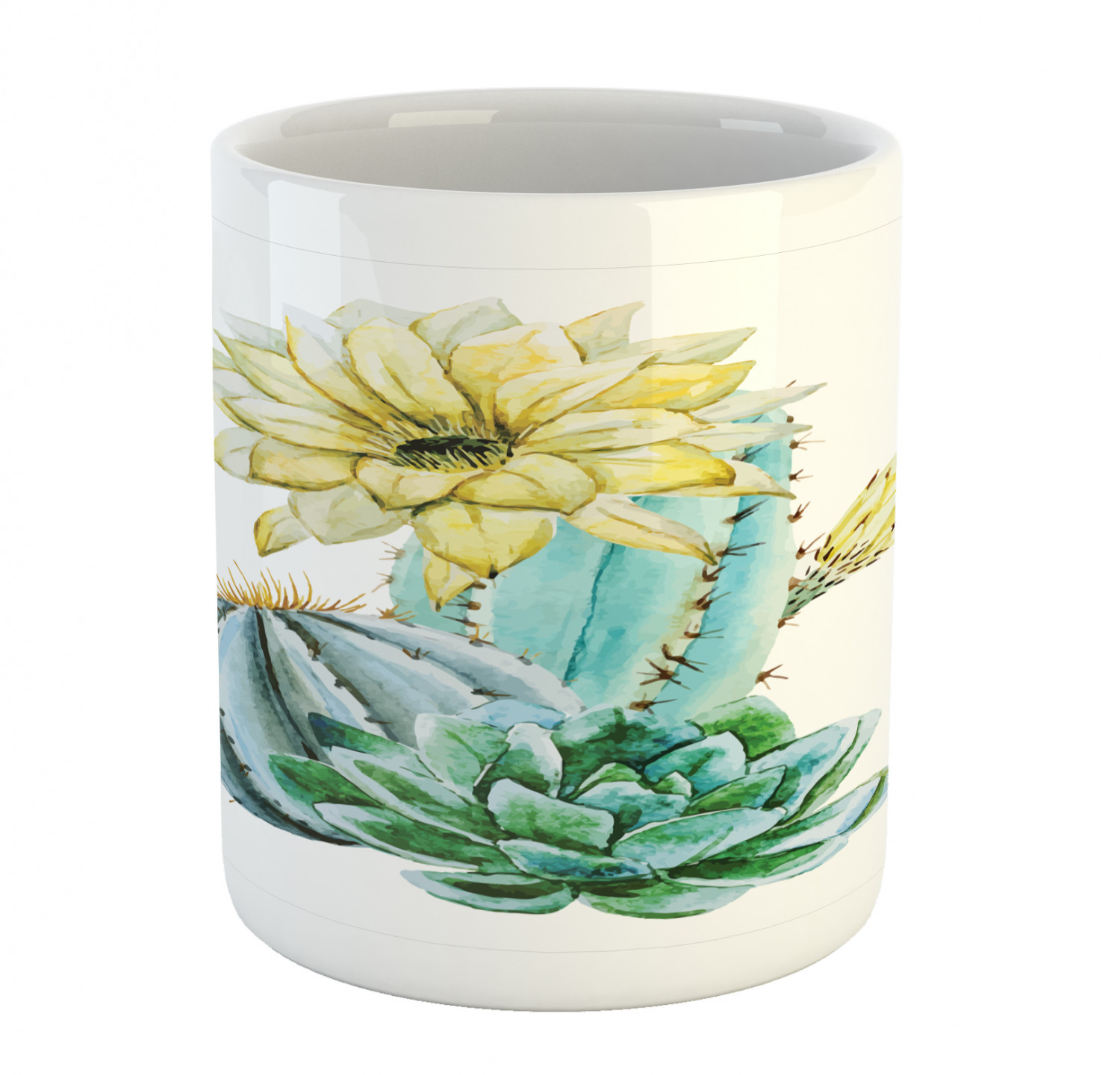 Ambesonne Flower Nature Ceramic Coffee Mug Cup for Water Tea Drinks, 11 oz - Picture 161 of 244