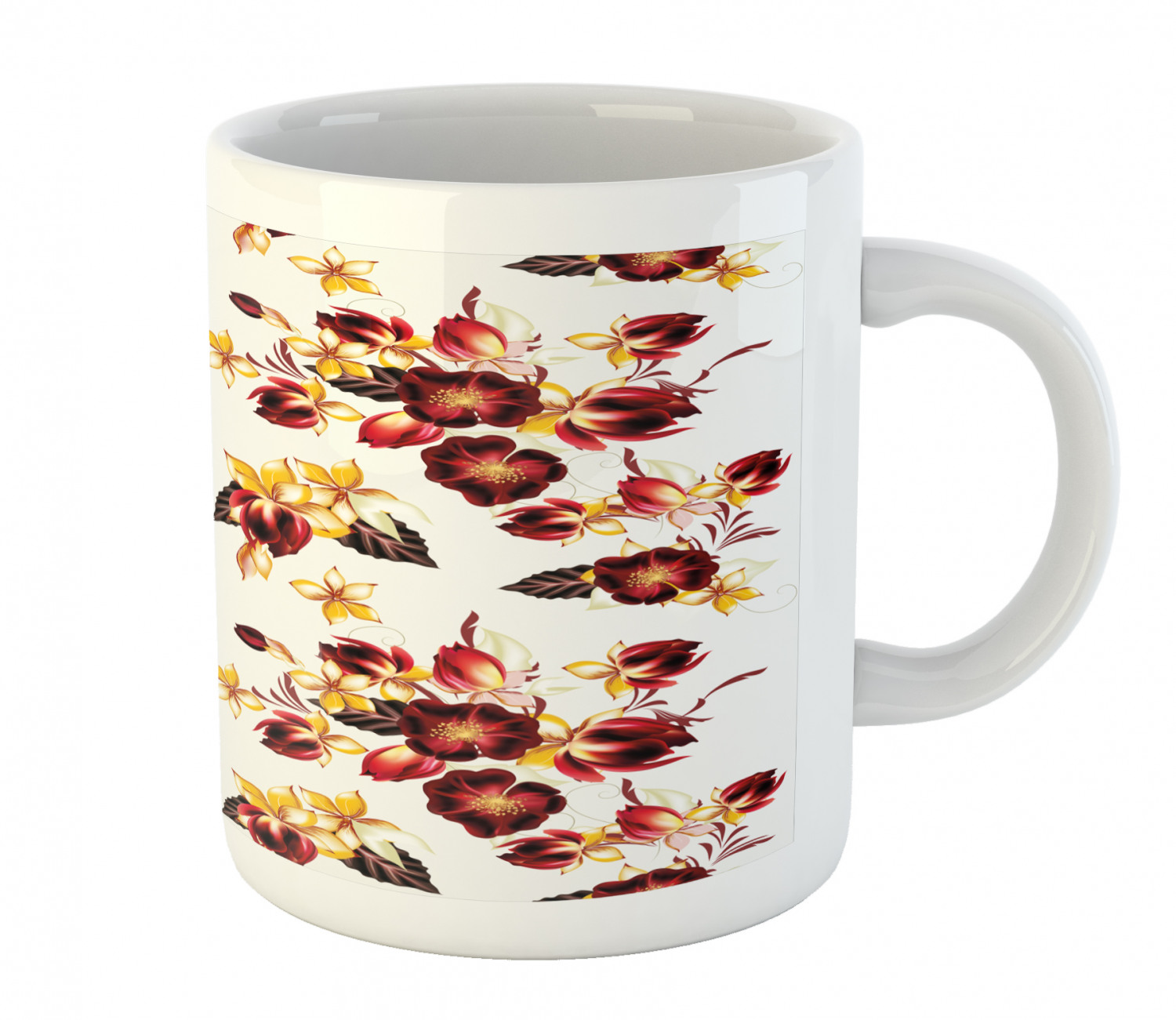 Ambesonne Flower Nature Ceramic Coffee Mug Cup for Water Tea Drinks, 11 oz - Picture 206 of 244