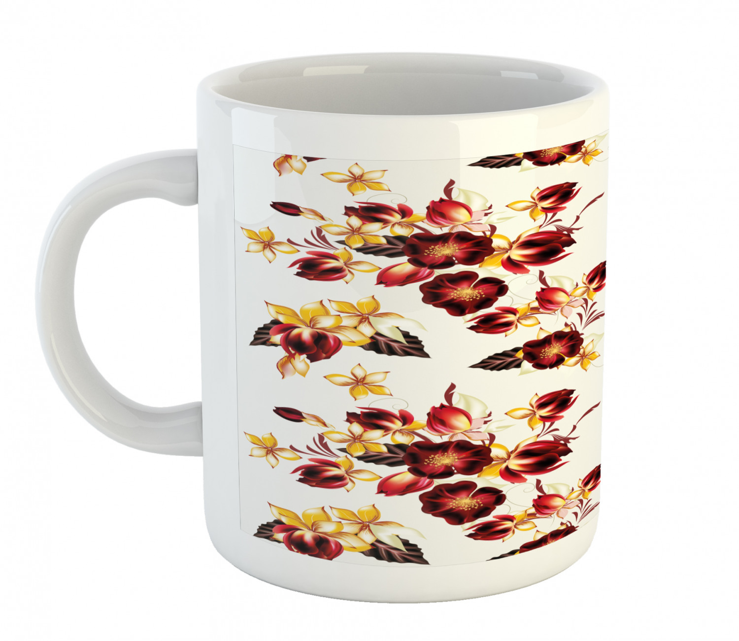 Ambesonne Flower Nature Ceramic Coffee Mug Cup for Water Tea Drinks, 11 oz - Picture 207 of 244
