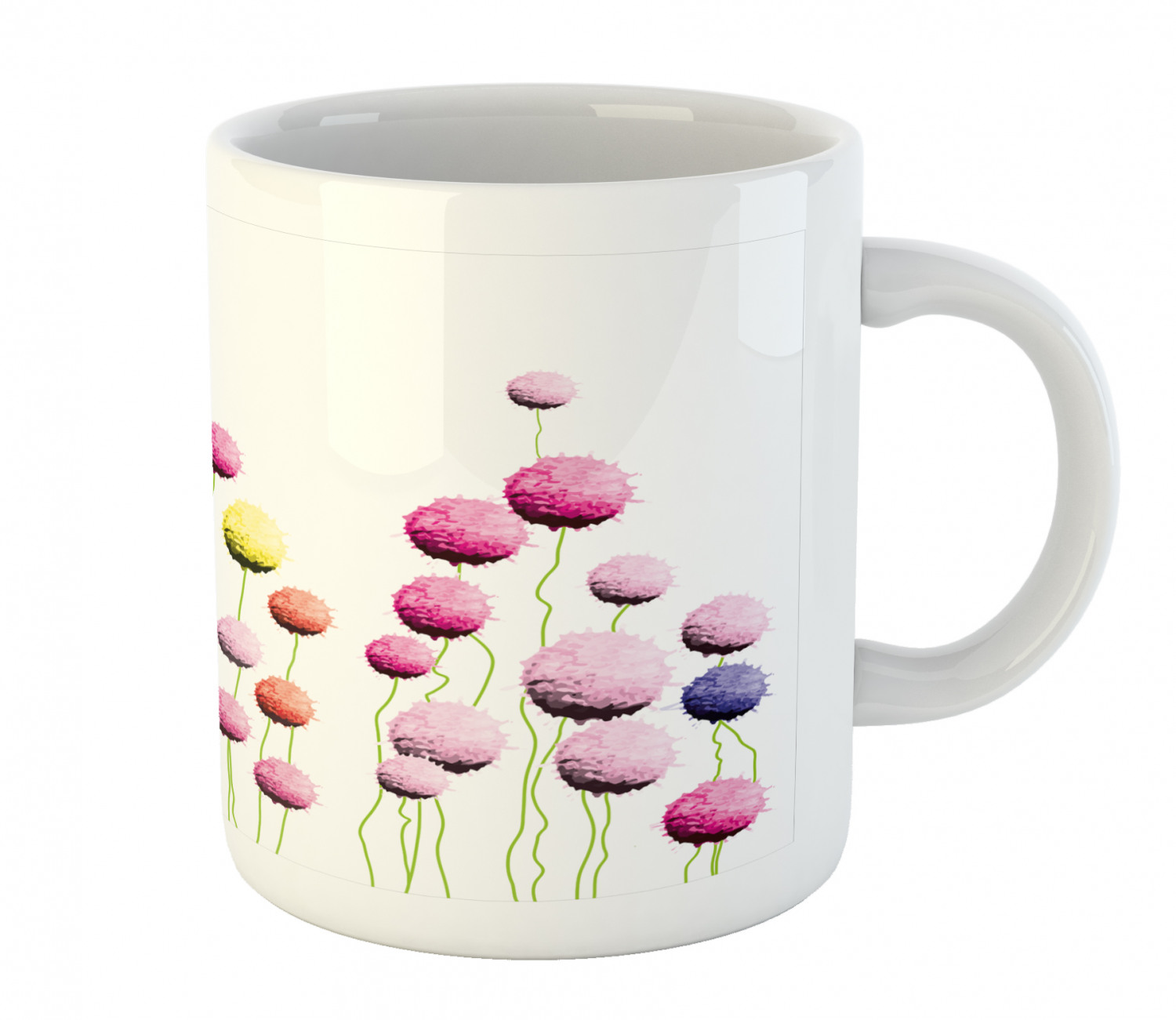 Floral Leaves Ceramic Coffee Mug Cup for Water Tea Drinks, 11 oz - Picture 10 of 244