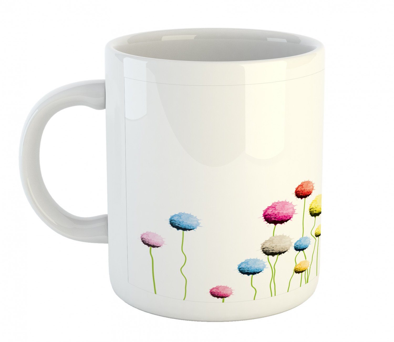 Floral Leaves Ceramic Coffee Mug Cup for Water Tea Drinks, 11 oz - Picture 11 of 244