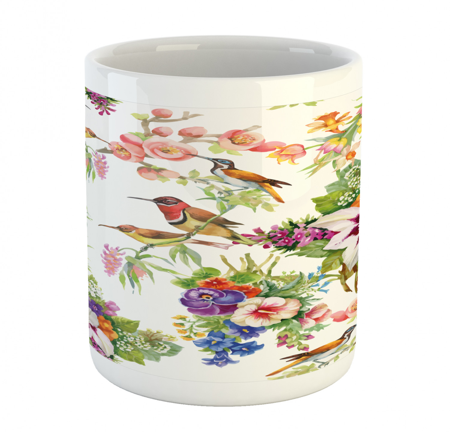 Floral Leaves Ceramic Coffee Mug Cup for Water Tea Drinks, 11 oz - Picture 69 of 244