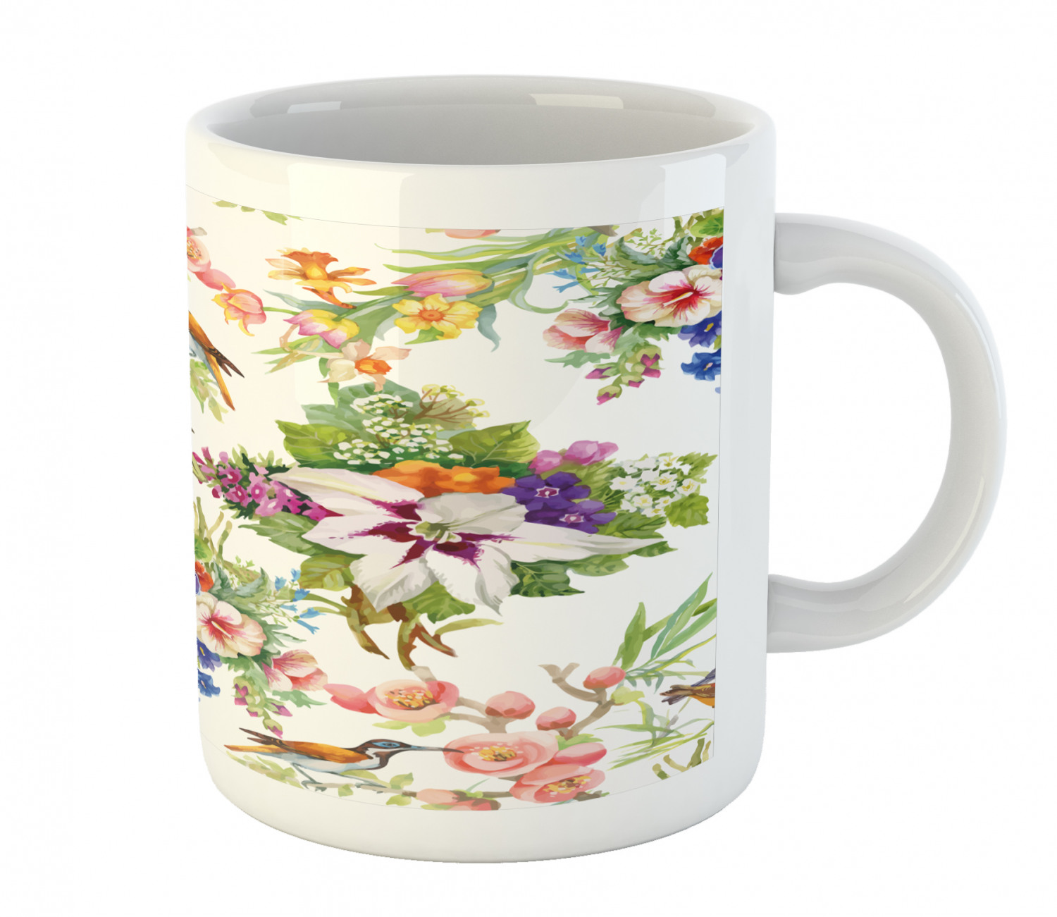 Floral Leaves Ceramic Coffee Mug Cup for Water Tea Drinks, 11 oz - Picture 70 of 244