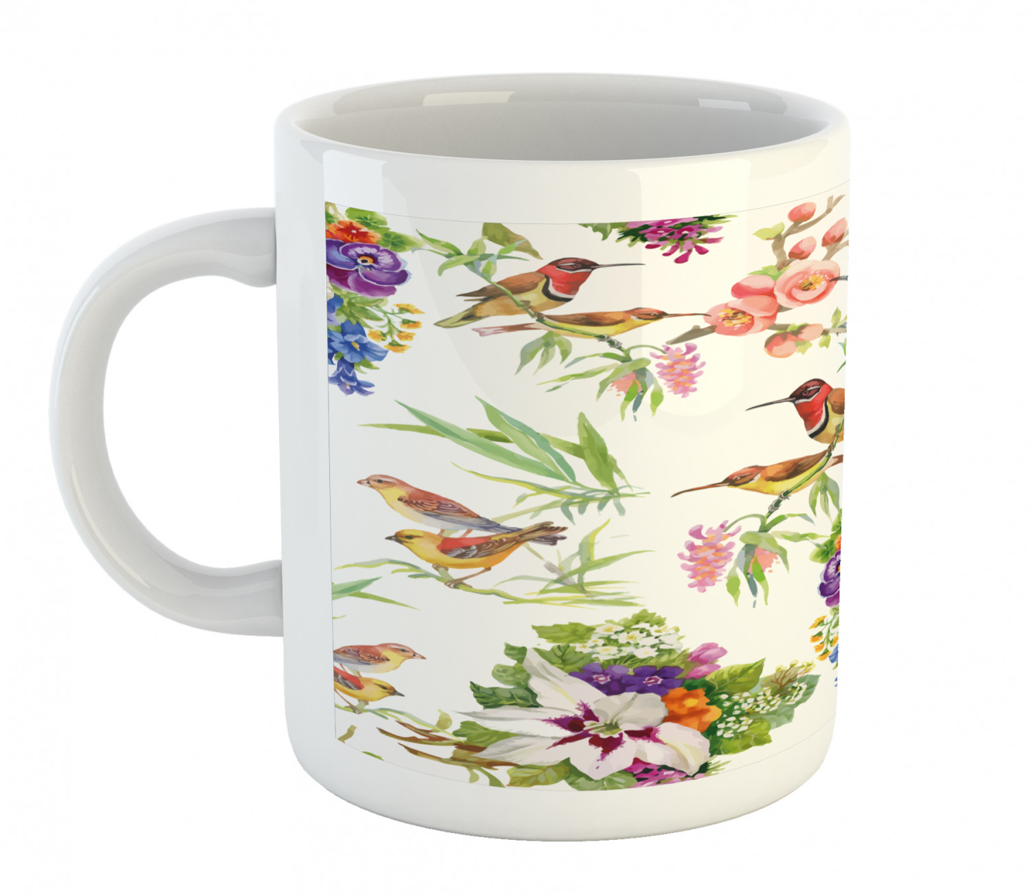 Floral Leaves Ceramic Coffee Mug Cup for Water Tea Drinks, 11 oz - Picture 71 of 244