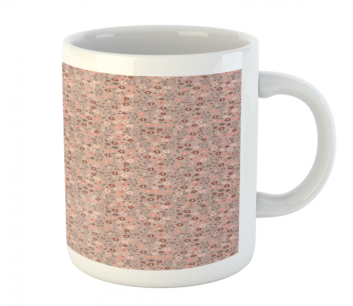 Floral Leaves Ceramic Coffee Mug Cup for Water Tea Drinks, 11 oz - Picture 182 of 244