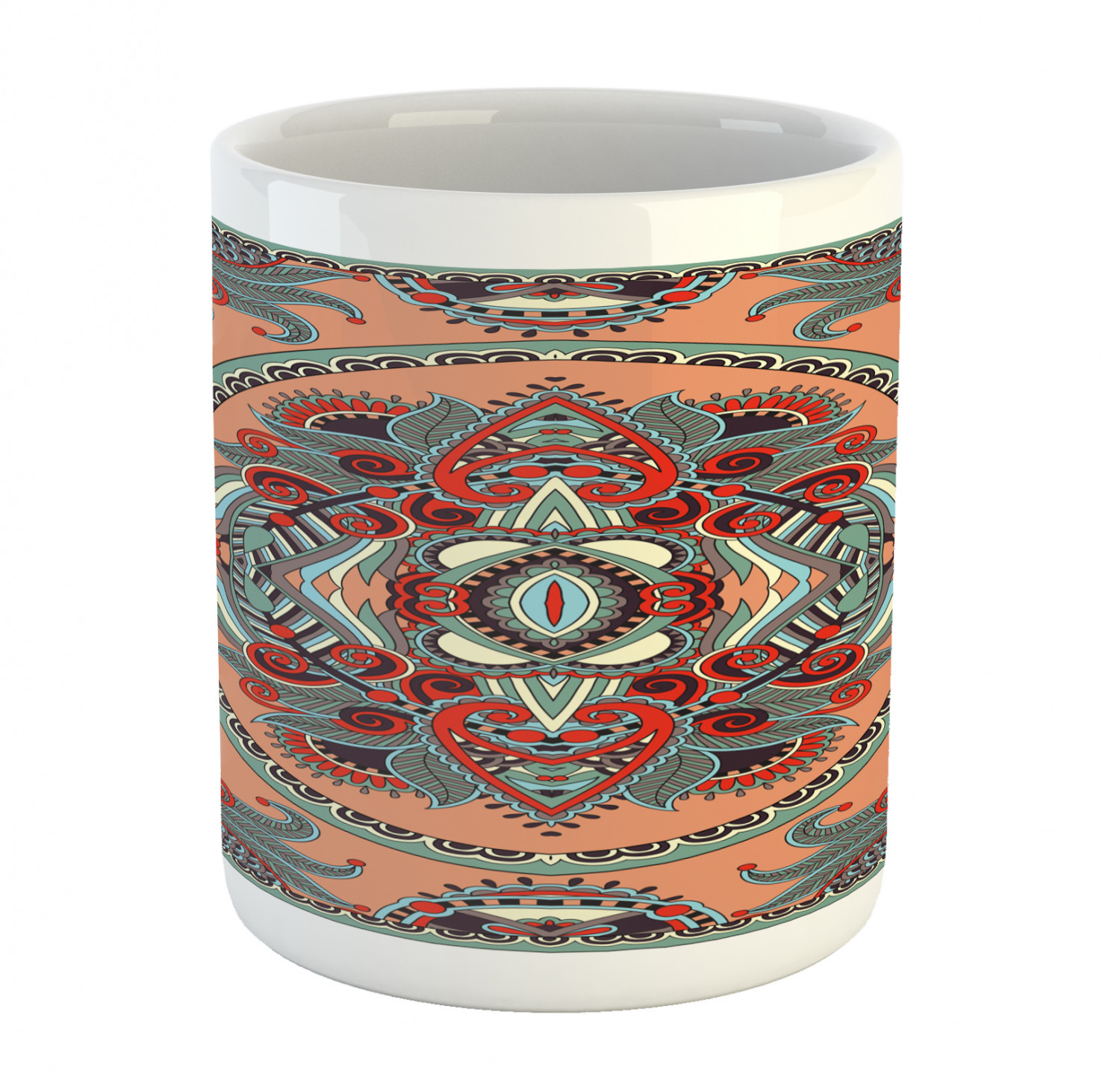 Floral Leaves Ceramic Coffee Mug Cup for Water Tea Drinks, 11 oz - Picture 213 of 244