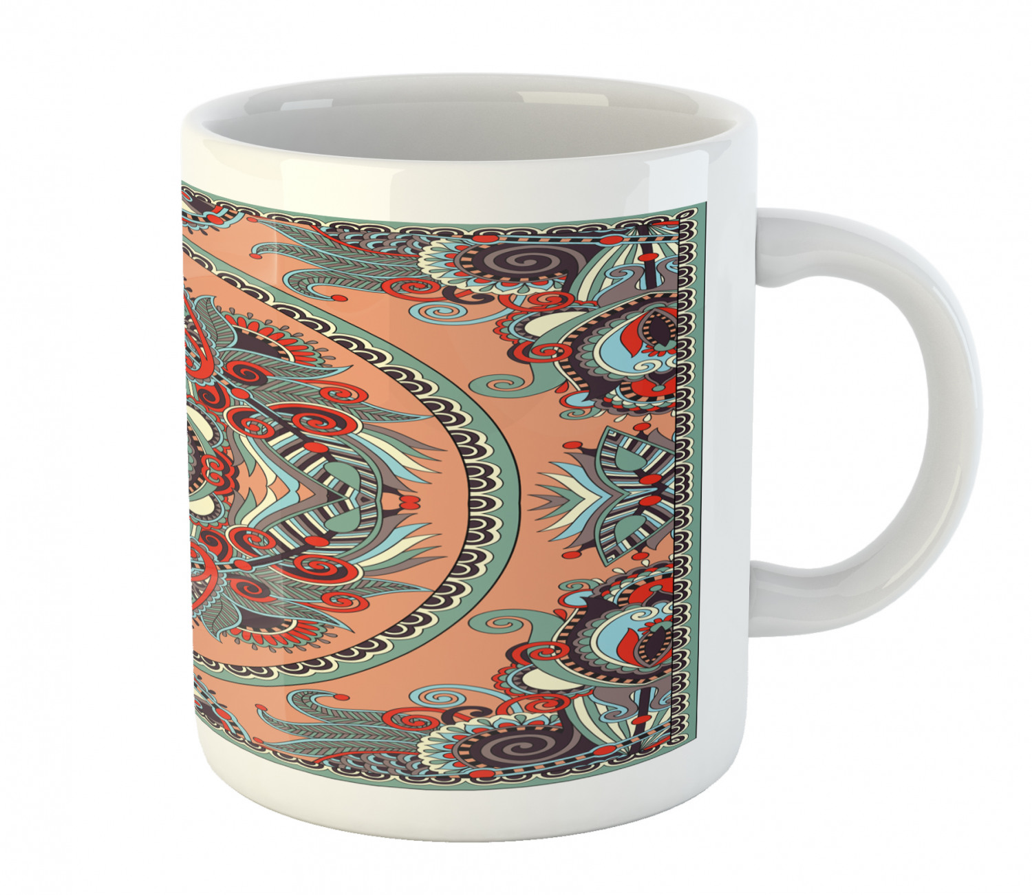 Floral Leaves Ceramic Coffee Mug Cup for Water Tea Drinks, 11 oz - Picture 214 of 244