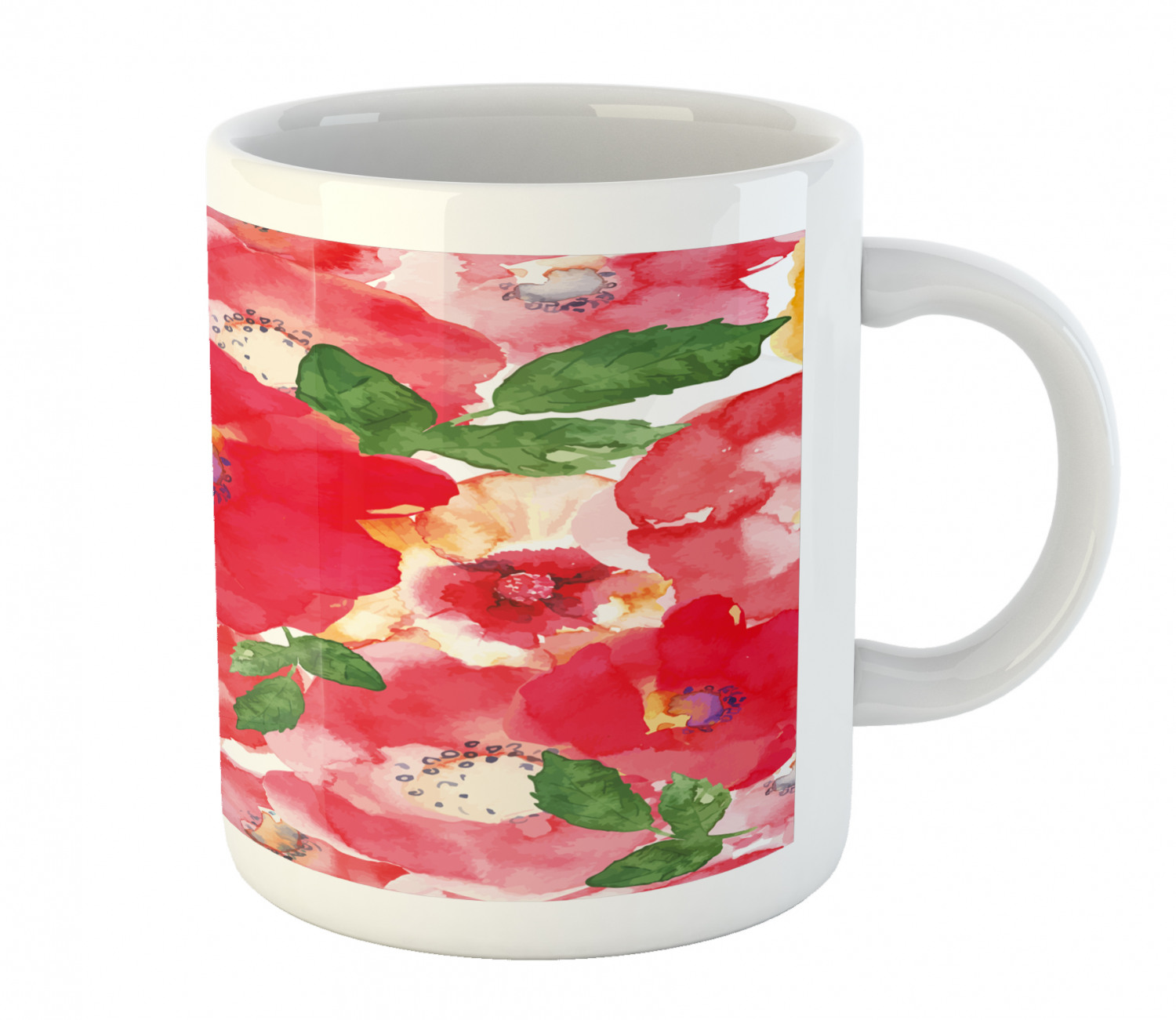 Ambesonne Flower Nature Ceramic Coffee Mug Cup for Water Tea Drinks, 11 oz - Picture 238 of 244