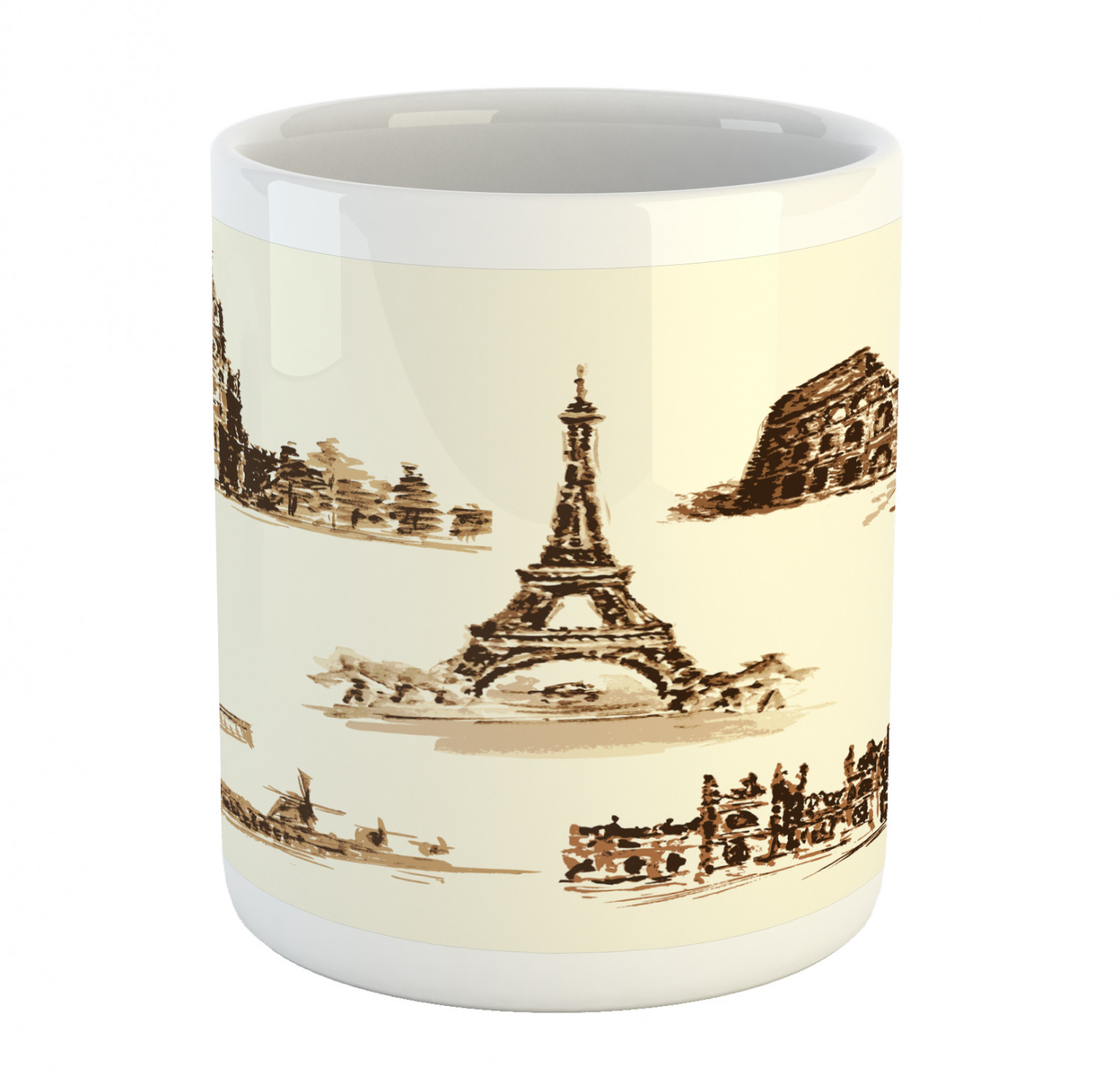 Ambesonne Vintage Home Ceramic Coffee Mug Cup for Water Tea Drinks, 11 oz - Picture 81 of 244