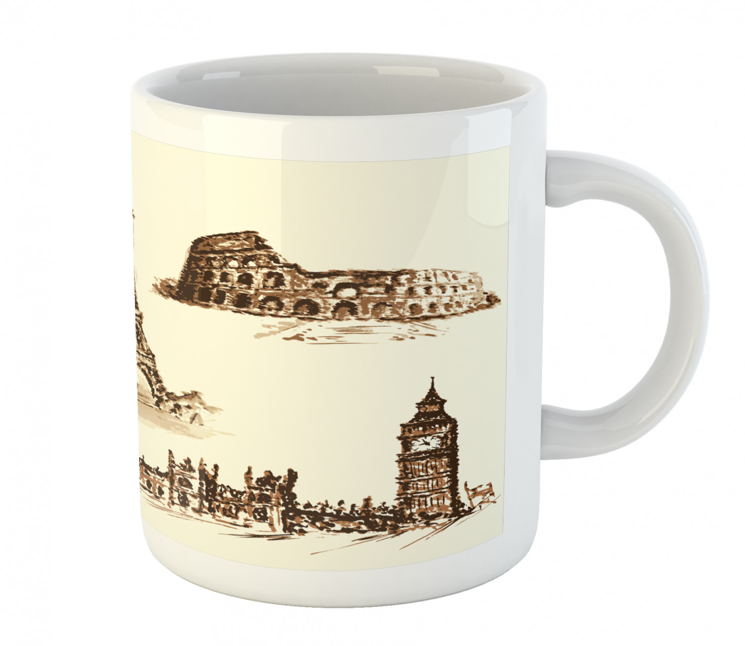 Ambesonne Vintage Home Ceramic Coffee Mug Cup for Water Tea Drinks, 11 oz - Picture 82 of 244